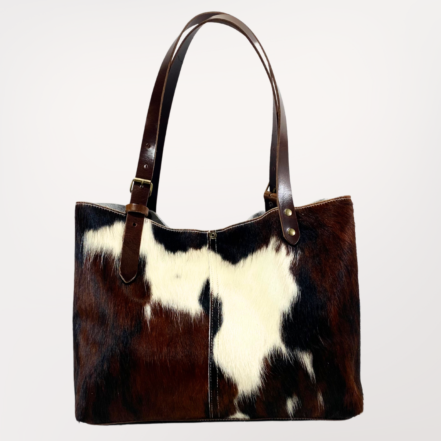 SAC CABAS PEAU DE VACHE NATURELLE NORMANDE 10