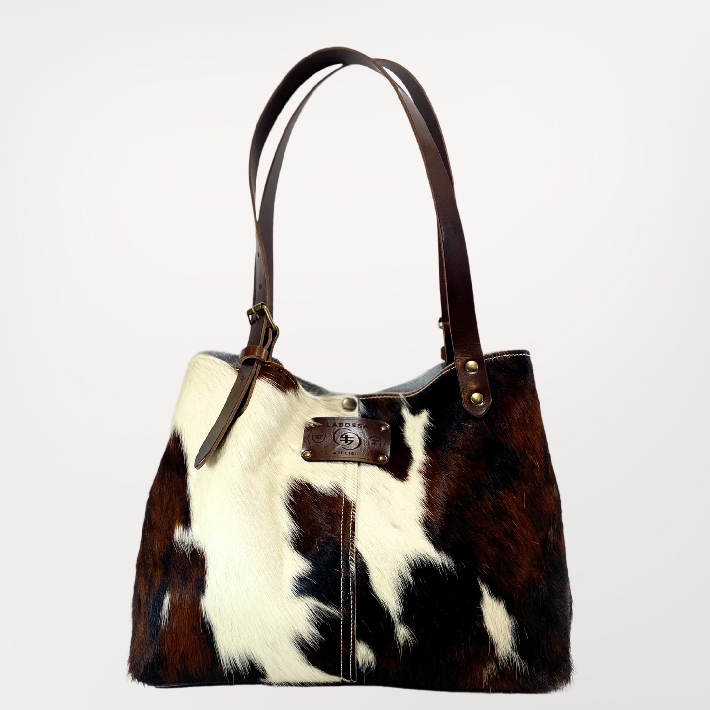 SAC CABAS PEAU DE VACHE NATURELLE NORMANDE 10