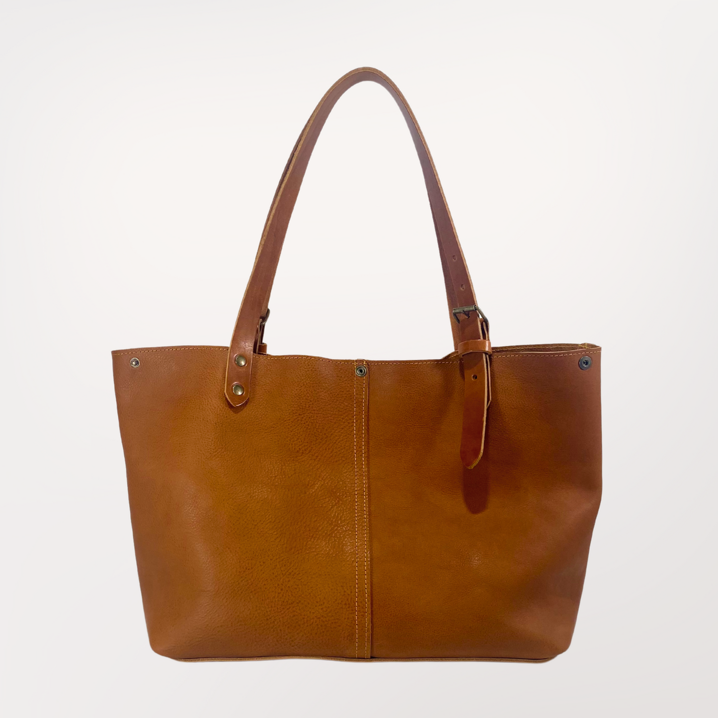 SAC CABAS CUIR MARRON COGNAC