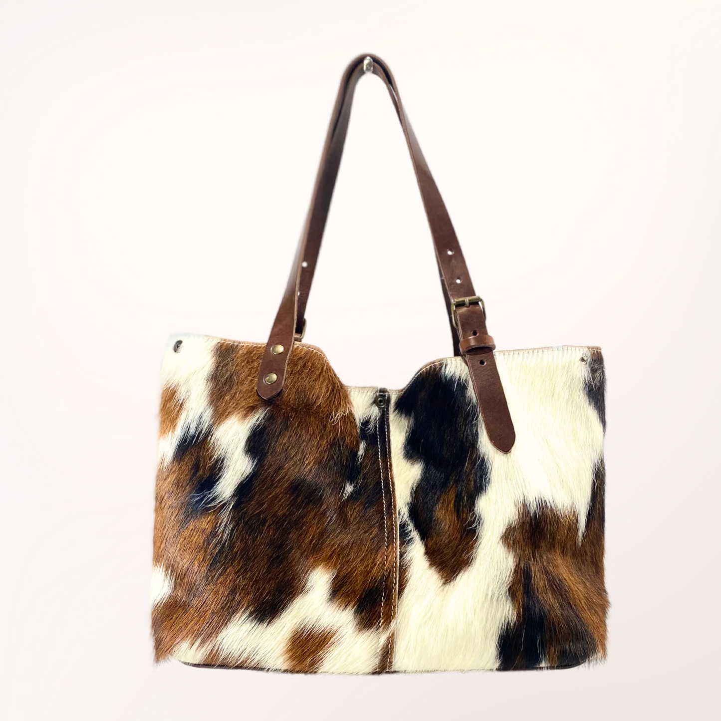 SAC CABAS PEAU DE VACHE NATURELLE NORMANDE 12