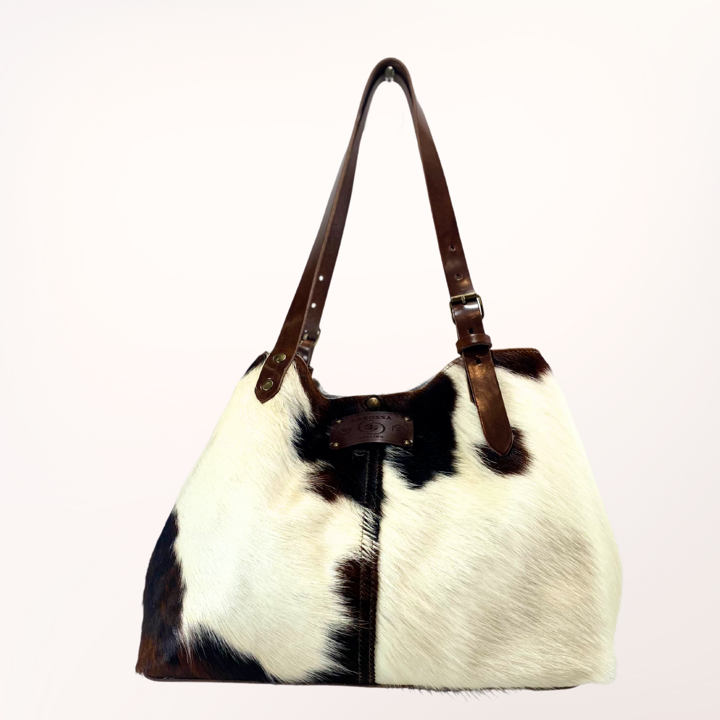 SAC CABAS PEAU DE VACHE NATURELLE NORMANDE 14