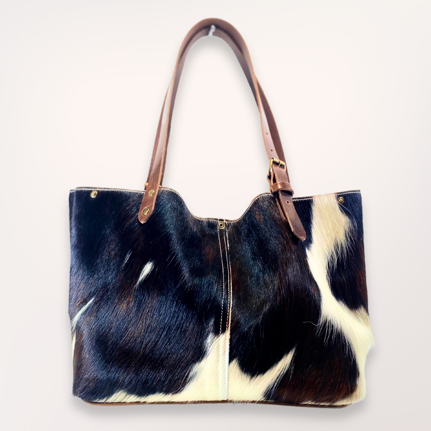 SAC CABAS PEAU DE VACHE NATURELLE NORMANDE 16