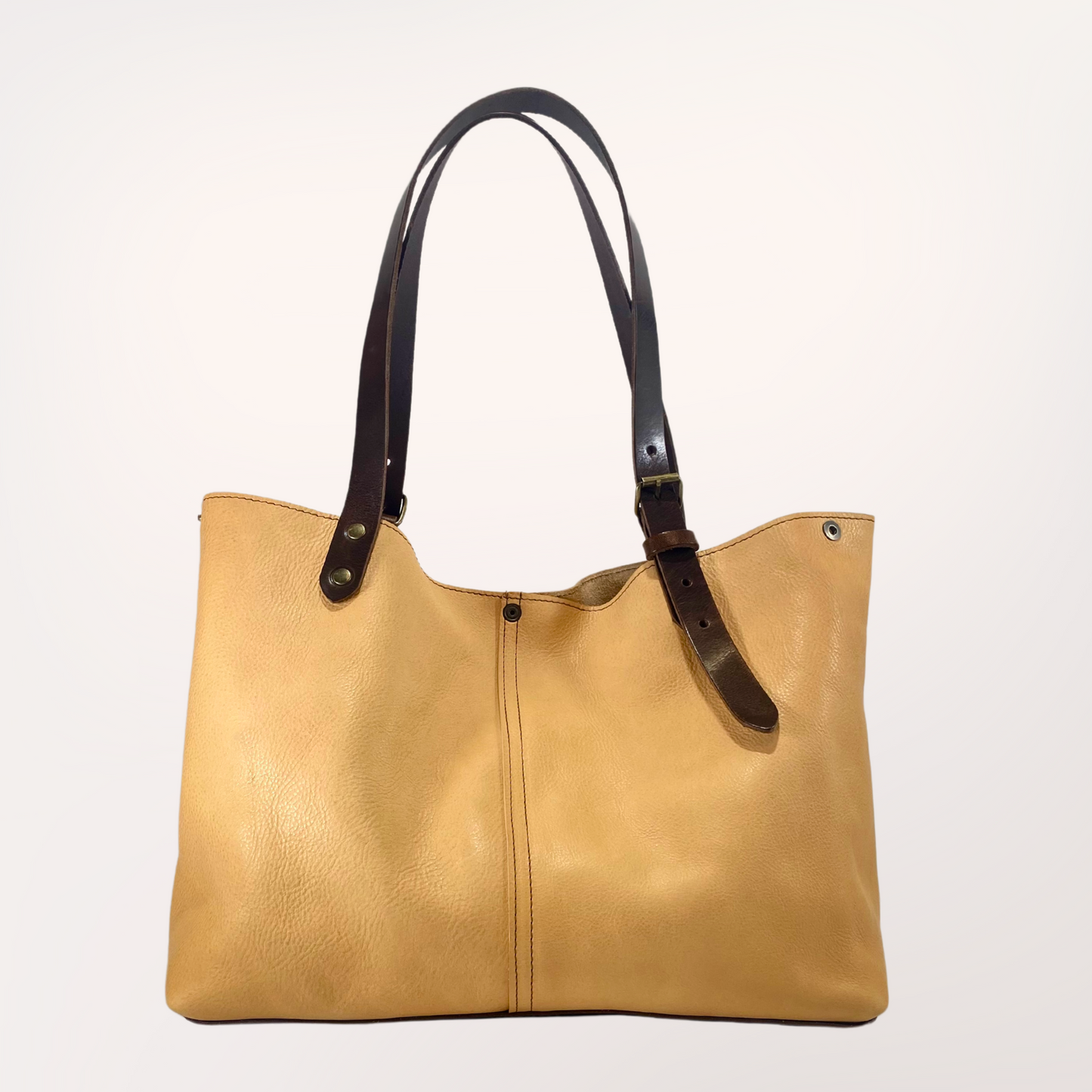 SAC CABAS CUIR NATUREL