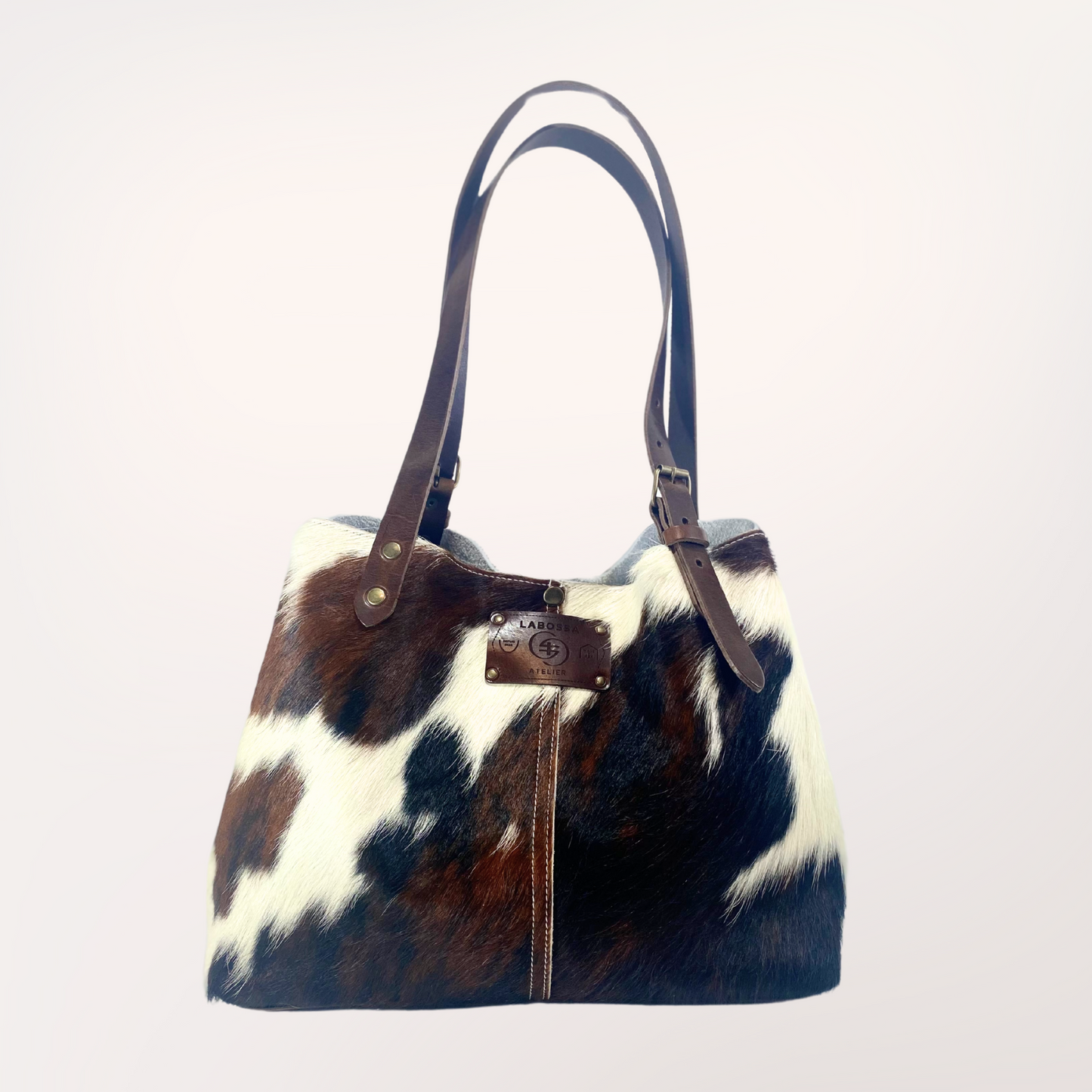 SAC CABAS PEAU DE VACHE NATURELLE NORMANDE 9