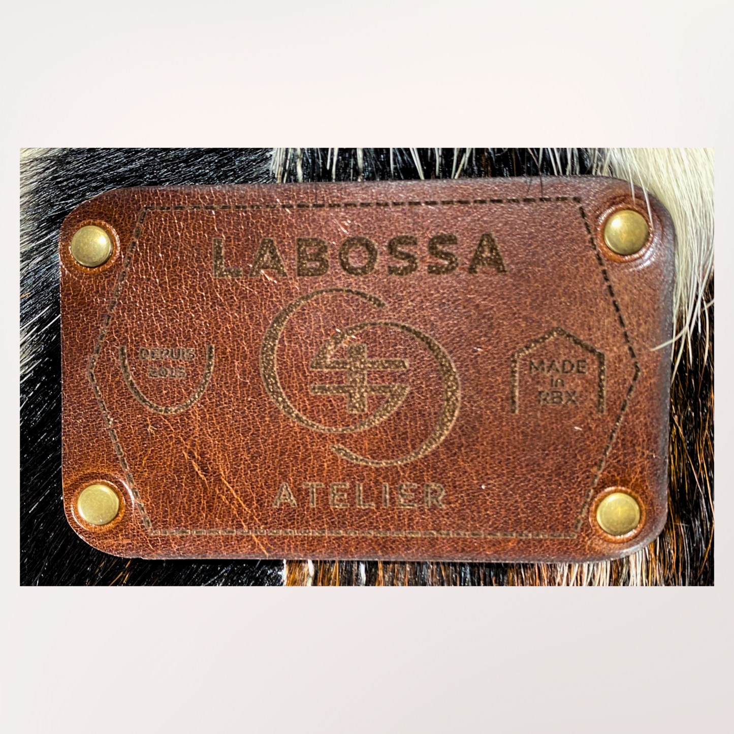 SAC CABAS PEAU DE VACHE NATURELLE NORMANDE 16