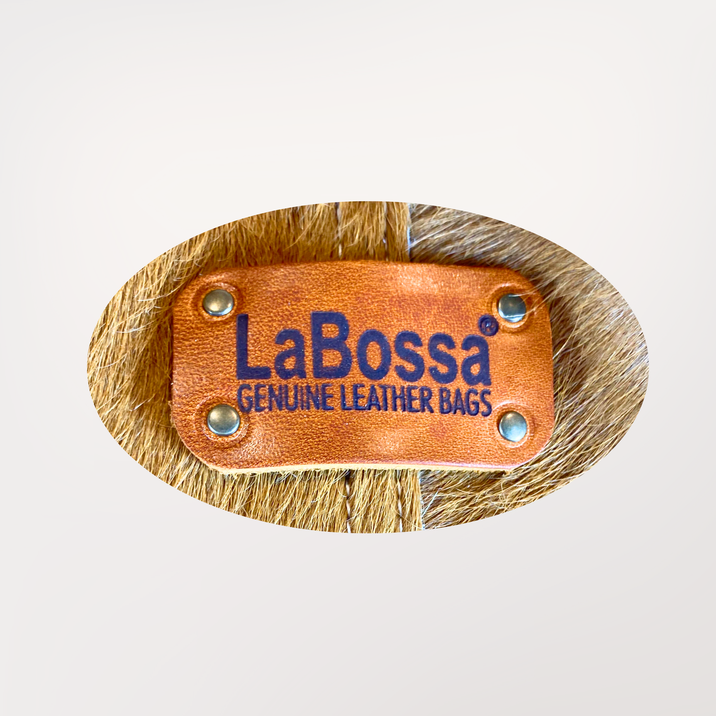 SAC CABAS PEAU DE VACHE NATURELLE COGNAC