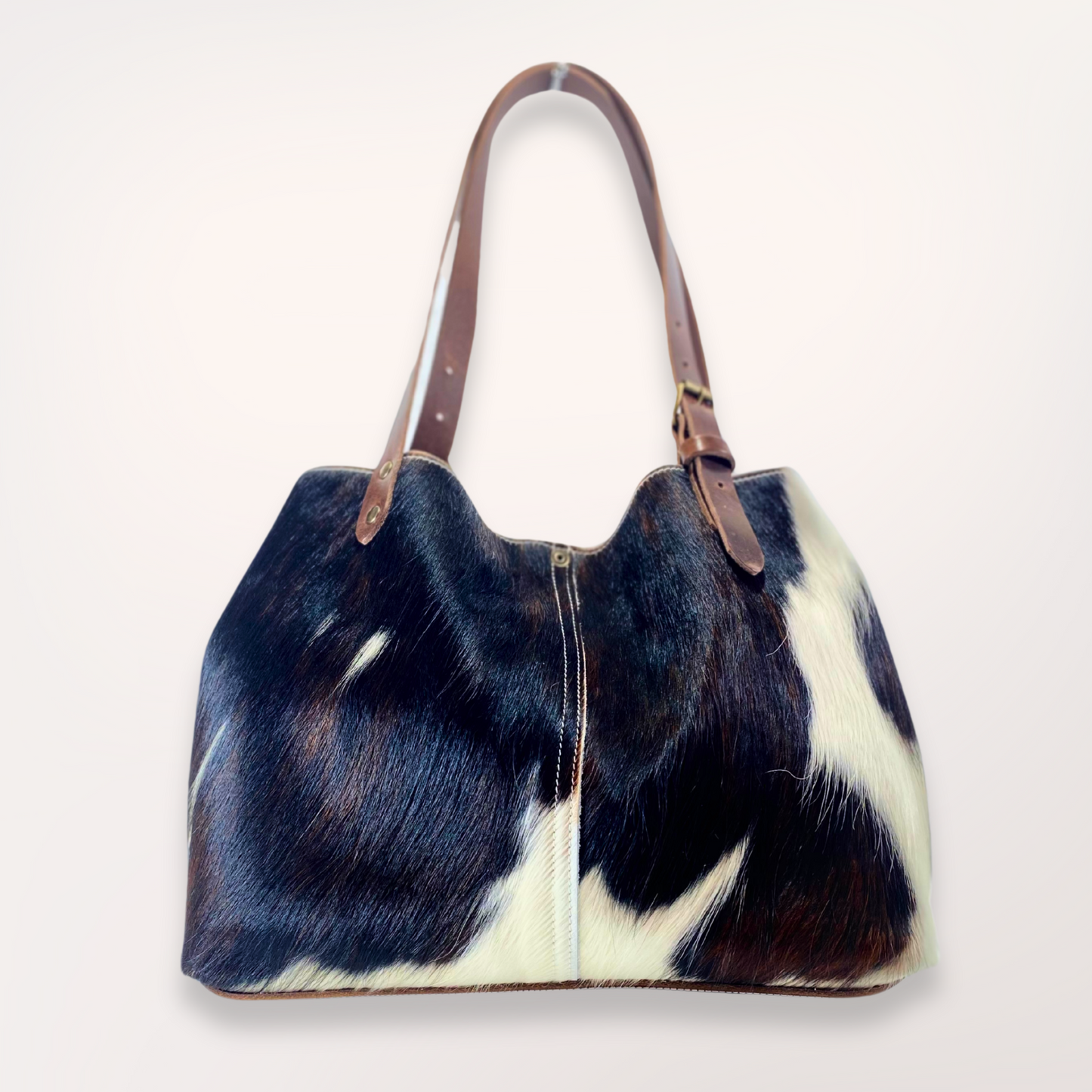 SAC CABAS PEAU DE VACHE NATURELLE NORMANDE 16