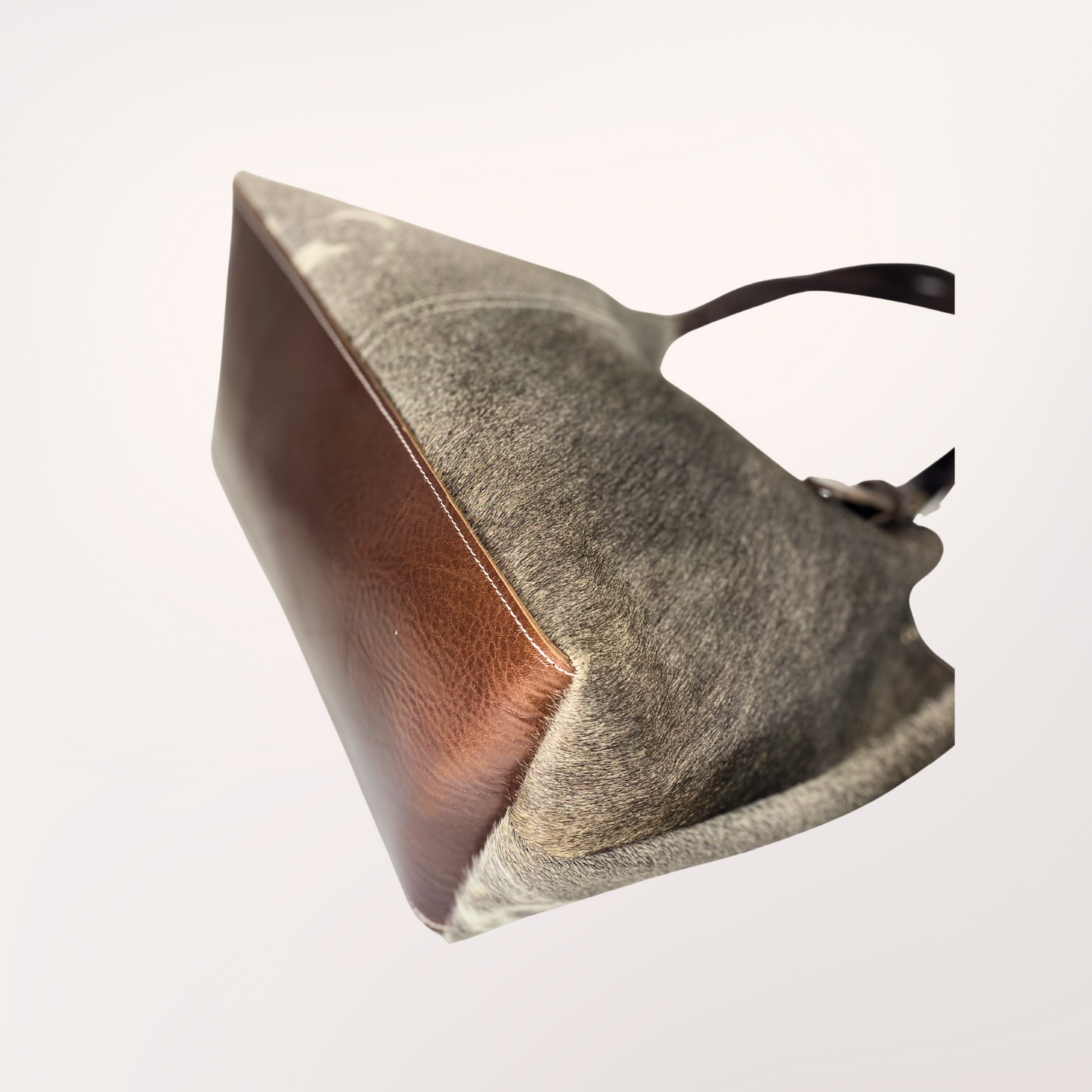 SAC CABAS PEAU DE VACHE NATURELLE GASCONNE # 13/046