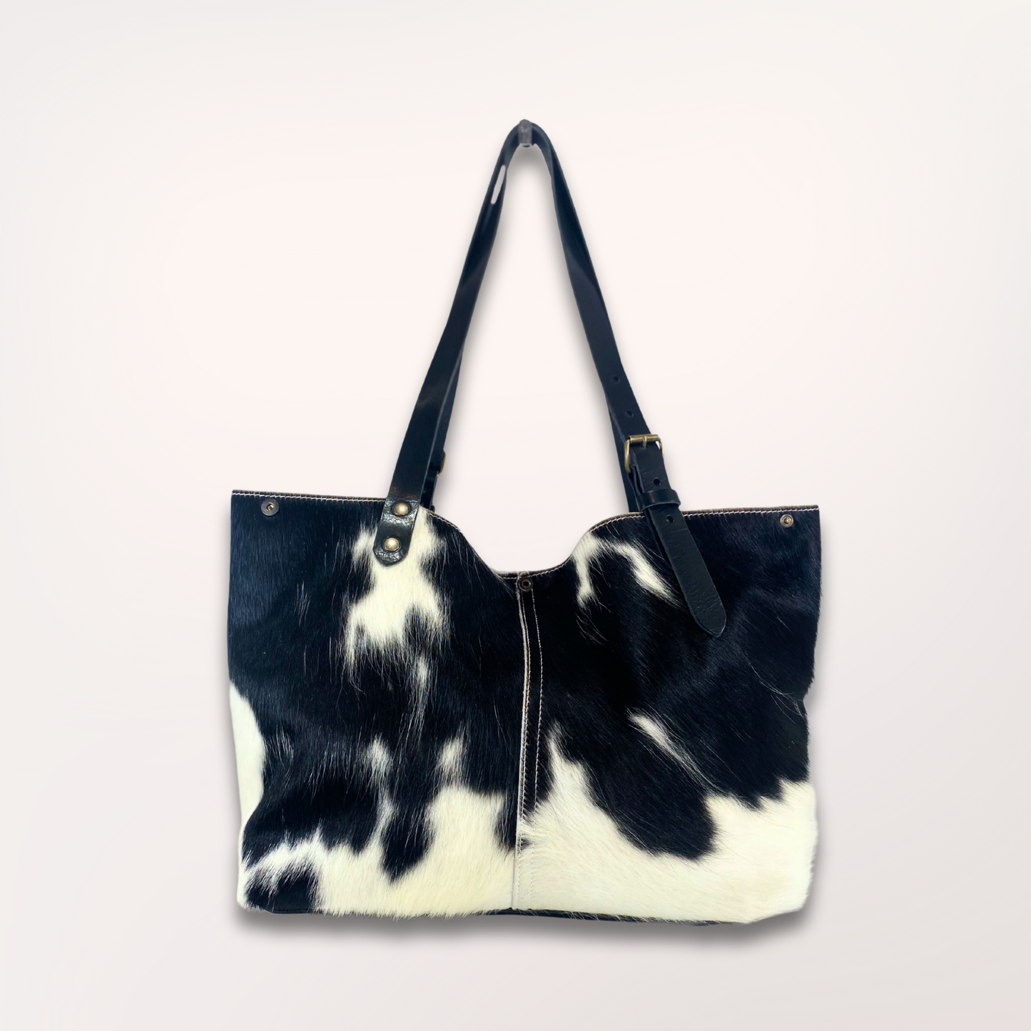 SAC CABAS PEAU DE VACHE HOLSTEIN 13/039