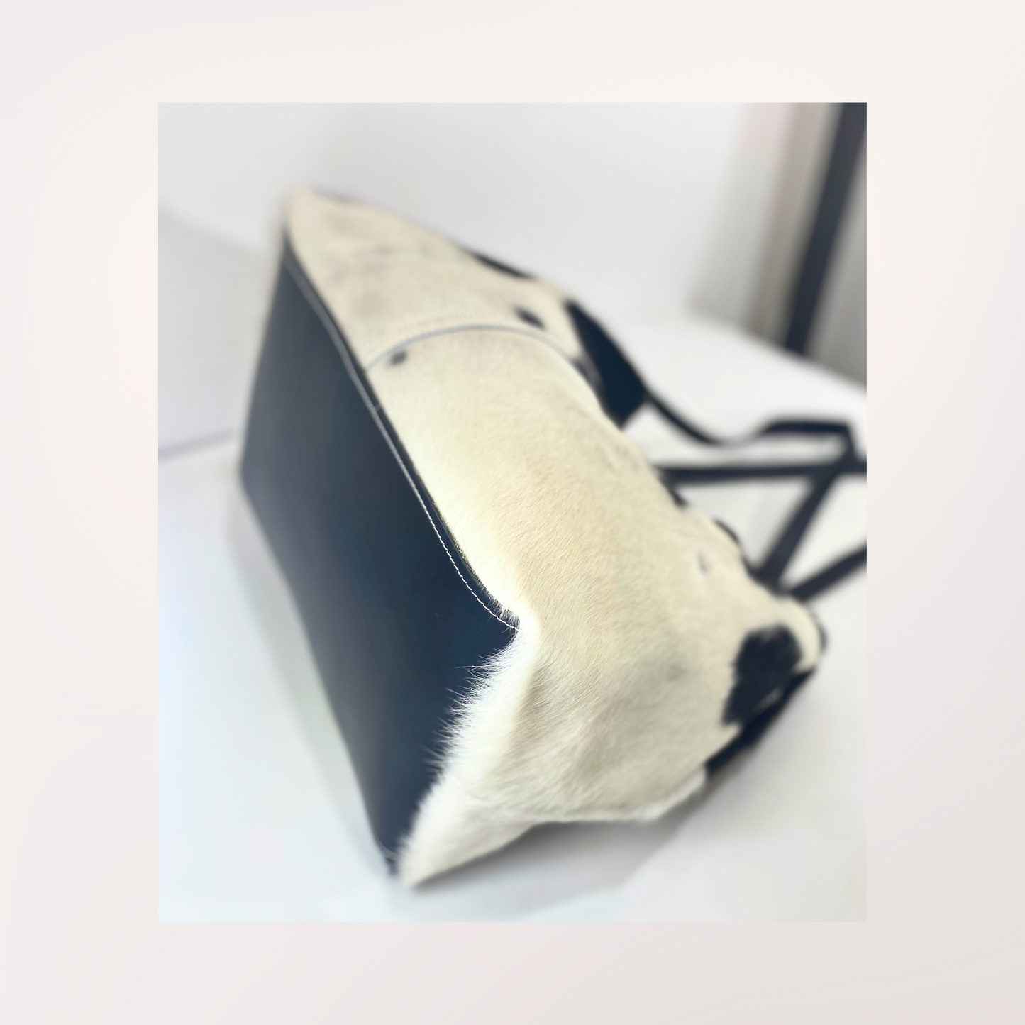 SAC CABAS PEAU DE VACHE HOLSTEIN 13/039