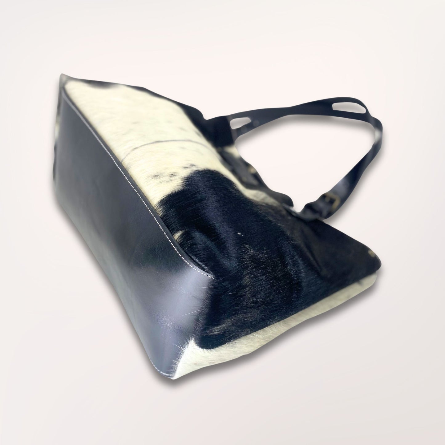 SAC CABAS PEAU DE VACHE NATURELLE HOLSTEIN #13/111