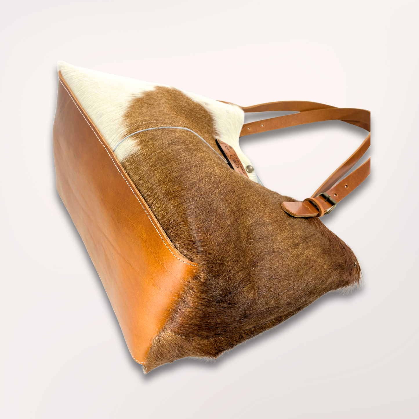 MONTBELIARDE NATURAL COWHIDE TOTE BAG #27/062