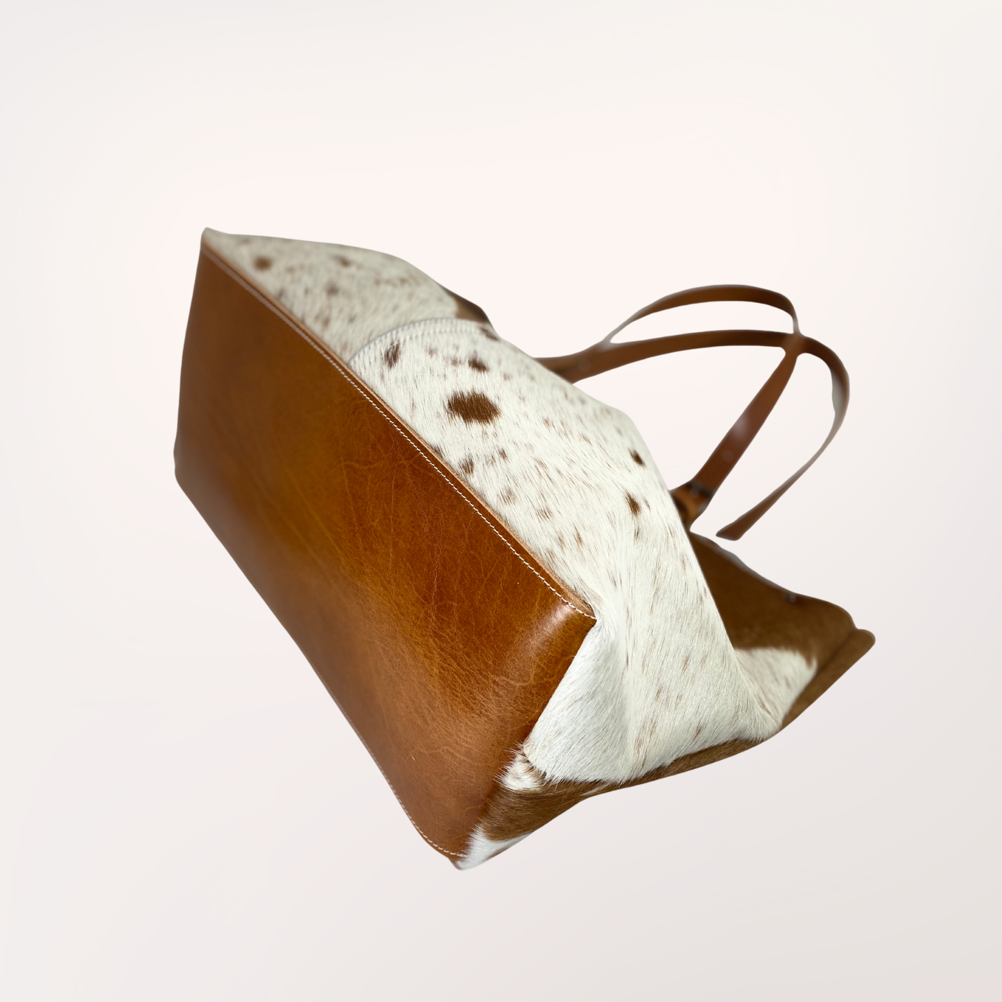 MONTBELIARDE NATURAL COWHIDE TOTE BAG #27/053