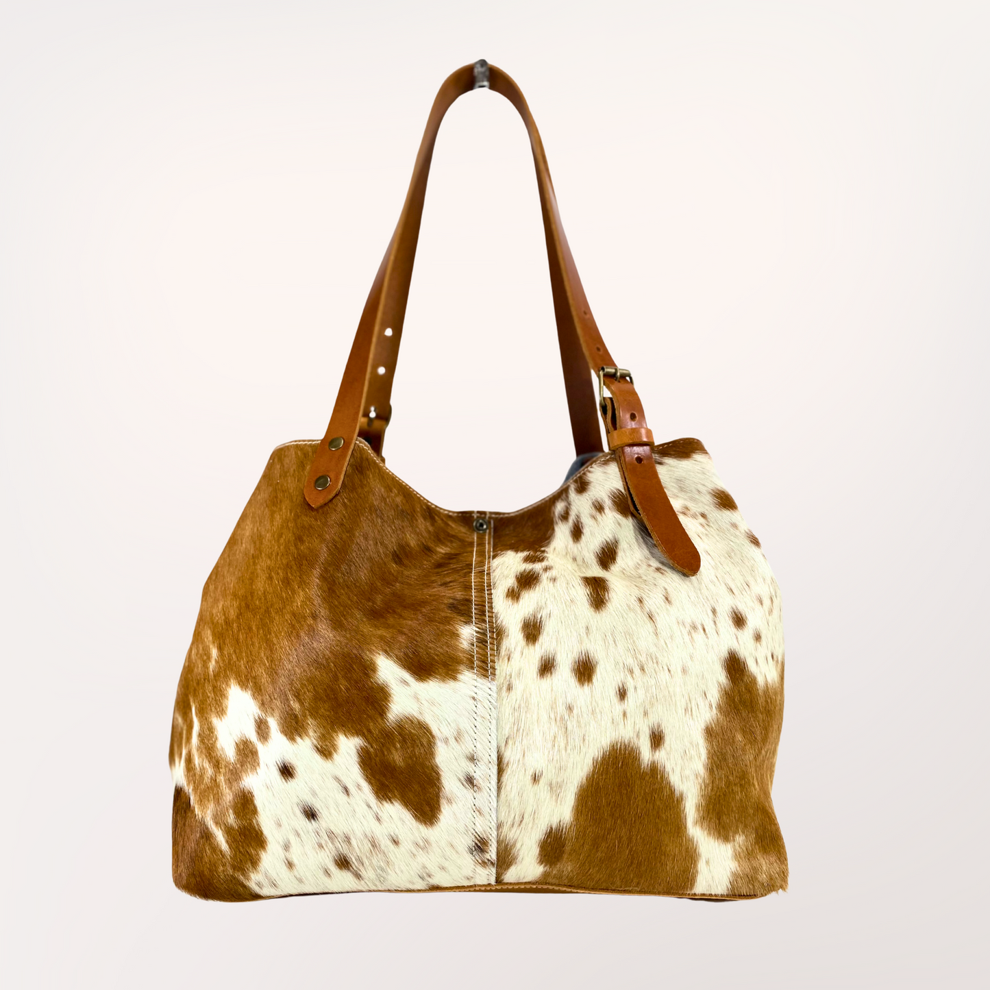 SAC CABAS PEAU DE VACHE NATURELLE MONTBELIARDE #27/045