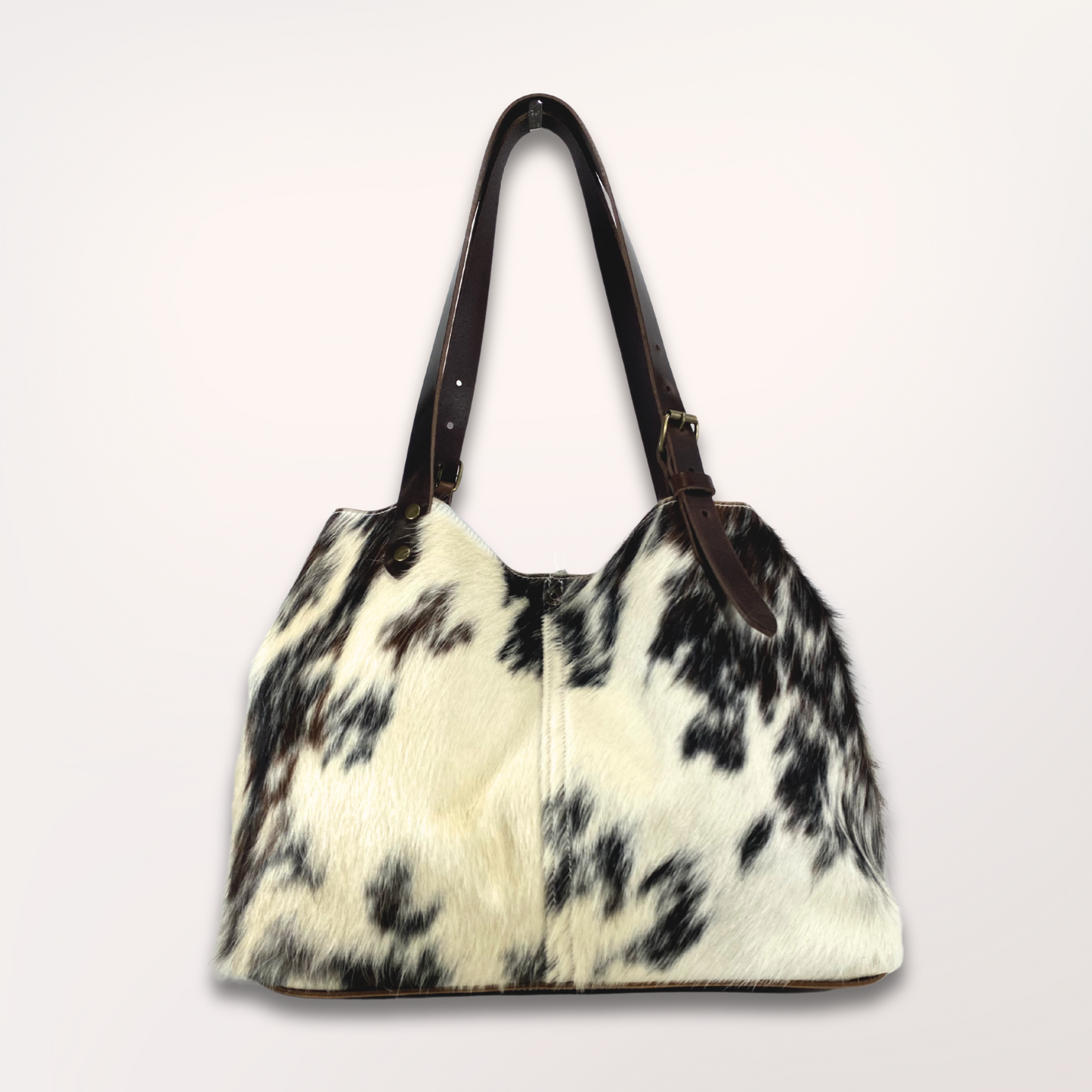 SAC CABAS PEAU DE VACHE NATURELLE NORMANDE #13/043