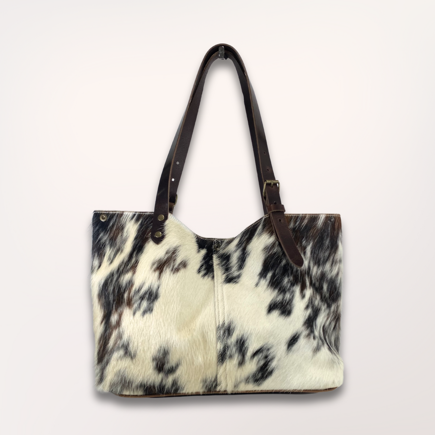 SAC CABAS PEAU DE VACHE NATURELLE NORMANDE #13/043