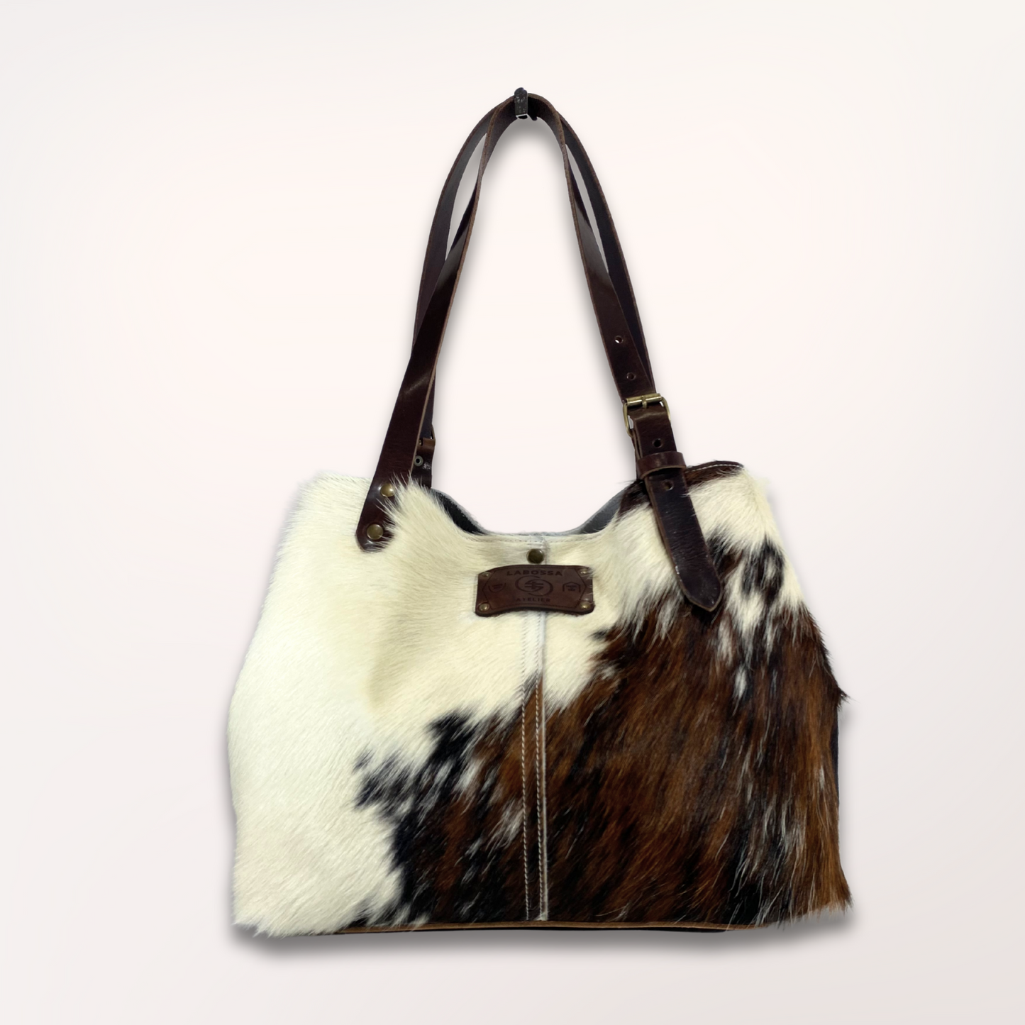 SAC CABAS PEAU DE VACHE NATURELLE NORMANDE #13/043