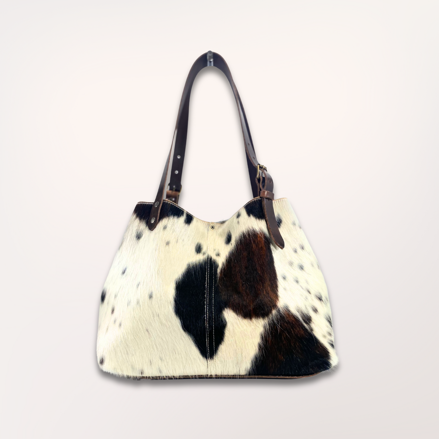 SAC CABAS PEAU DE VACHE NATURELLE NORMANDE 27/039