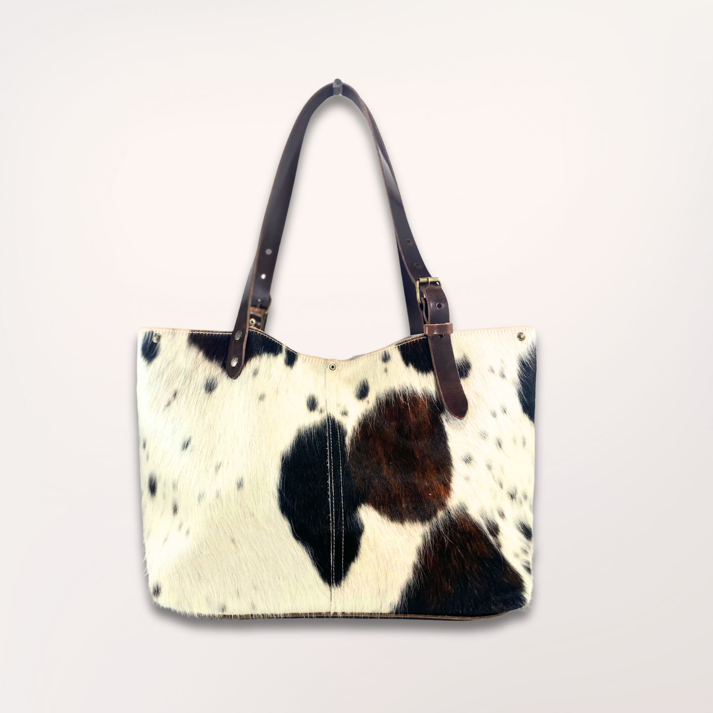 SAC CABAS PEAU DE VACHE NATURELLE NORMANDE 27/039