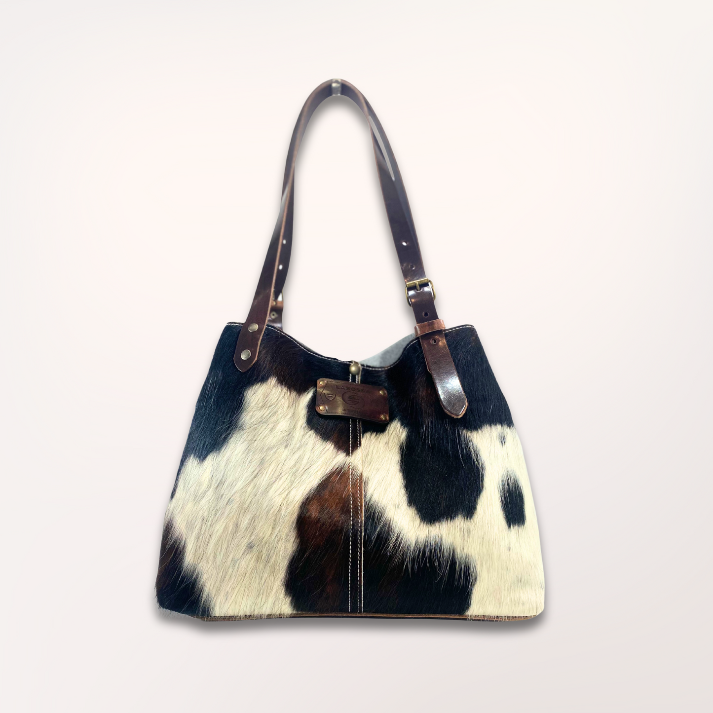 SAC CABAS PEAU DE VACHE NATURELLE NORMANDE 27/039