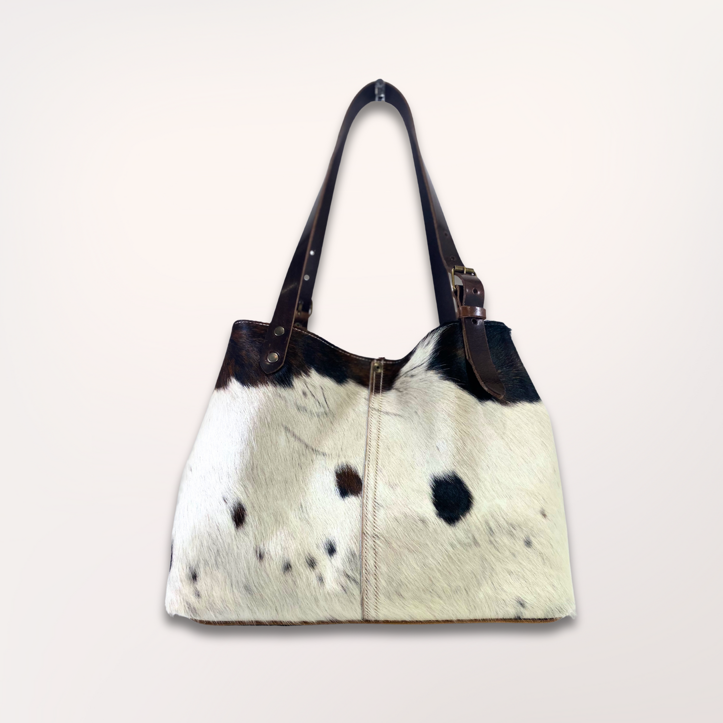 SAC CABAS PEAU DE VACHE NATURELLE NORMANDE 27/040