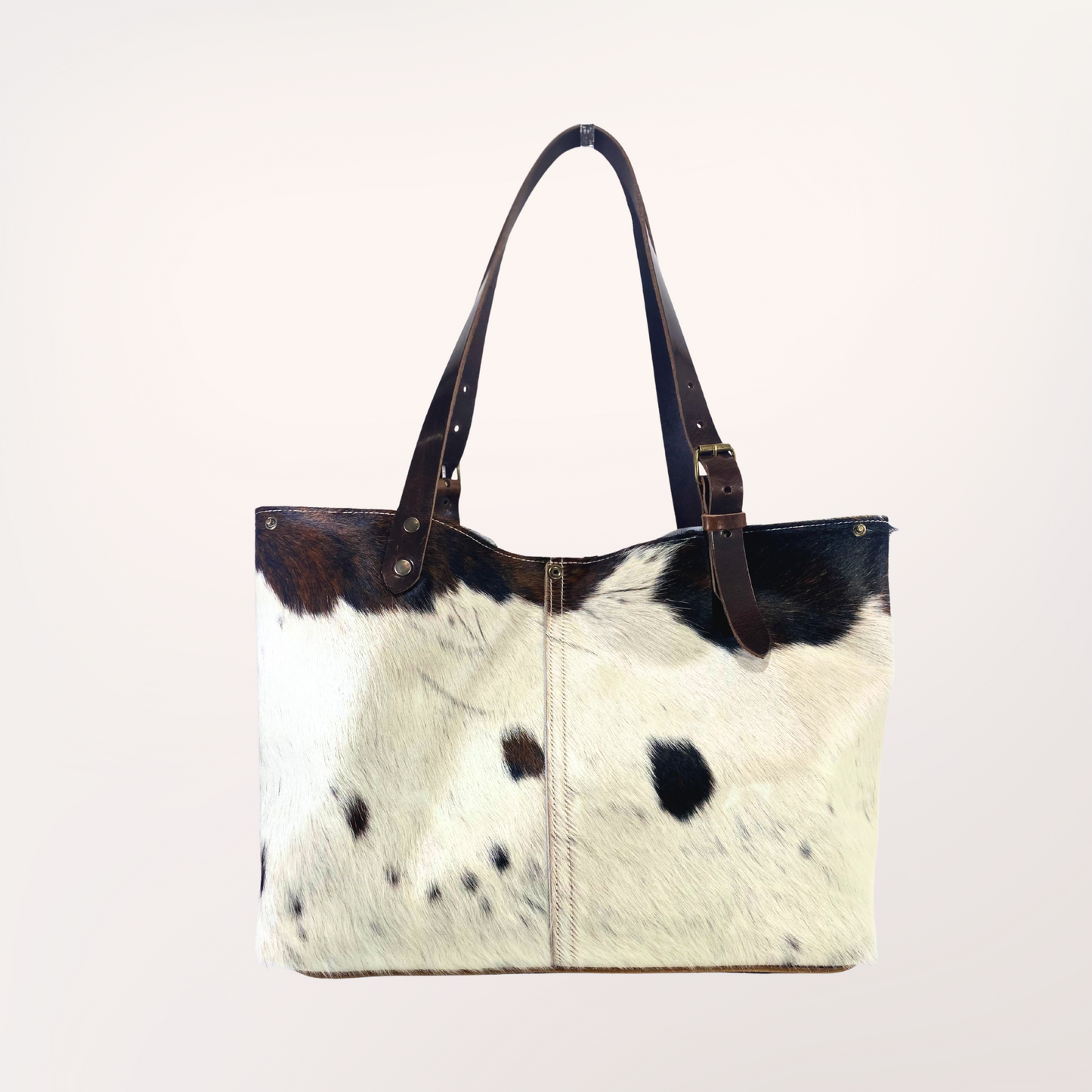 SAC CABAS PEAU DE VACHE NATURELLE NORMANDE 27/040