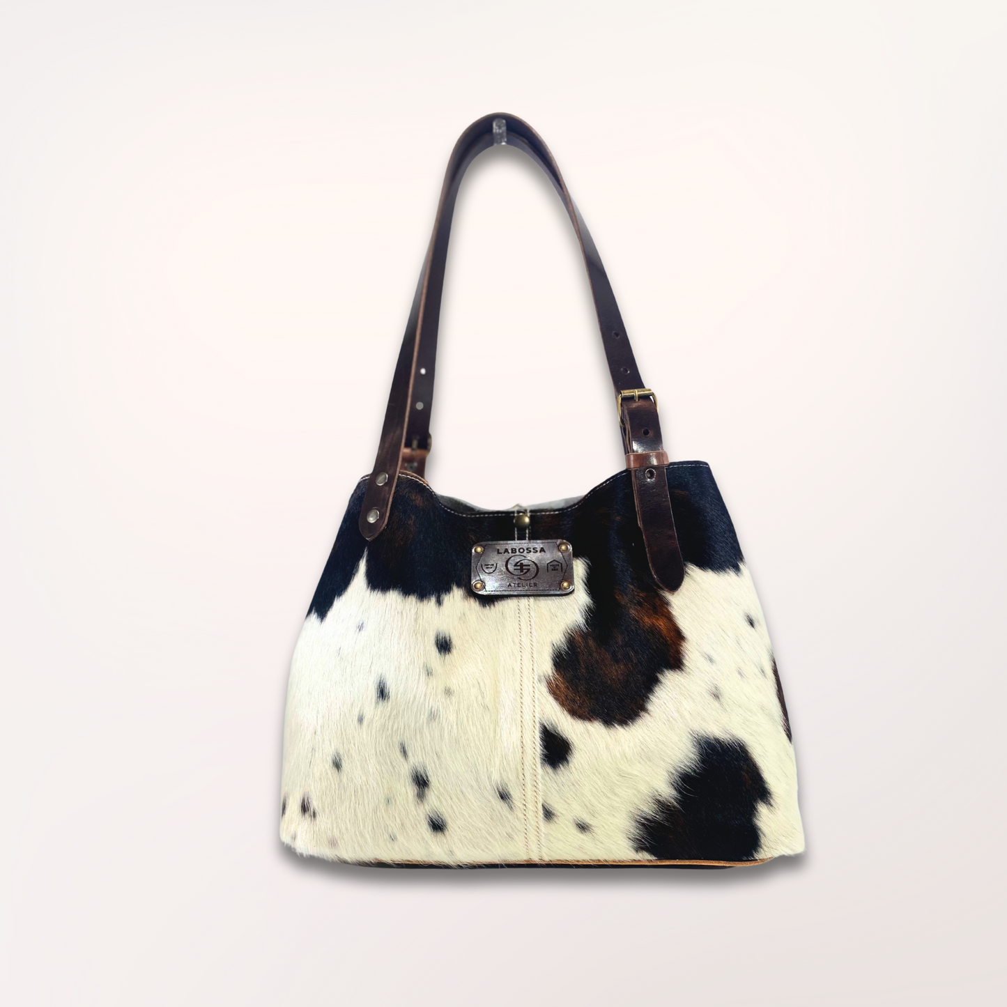 SAC CABAS PEAU DE VACHE NATURELLE NORMANDE 27/040
