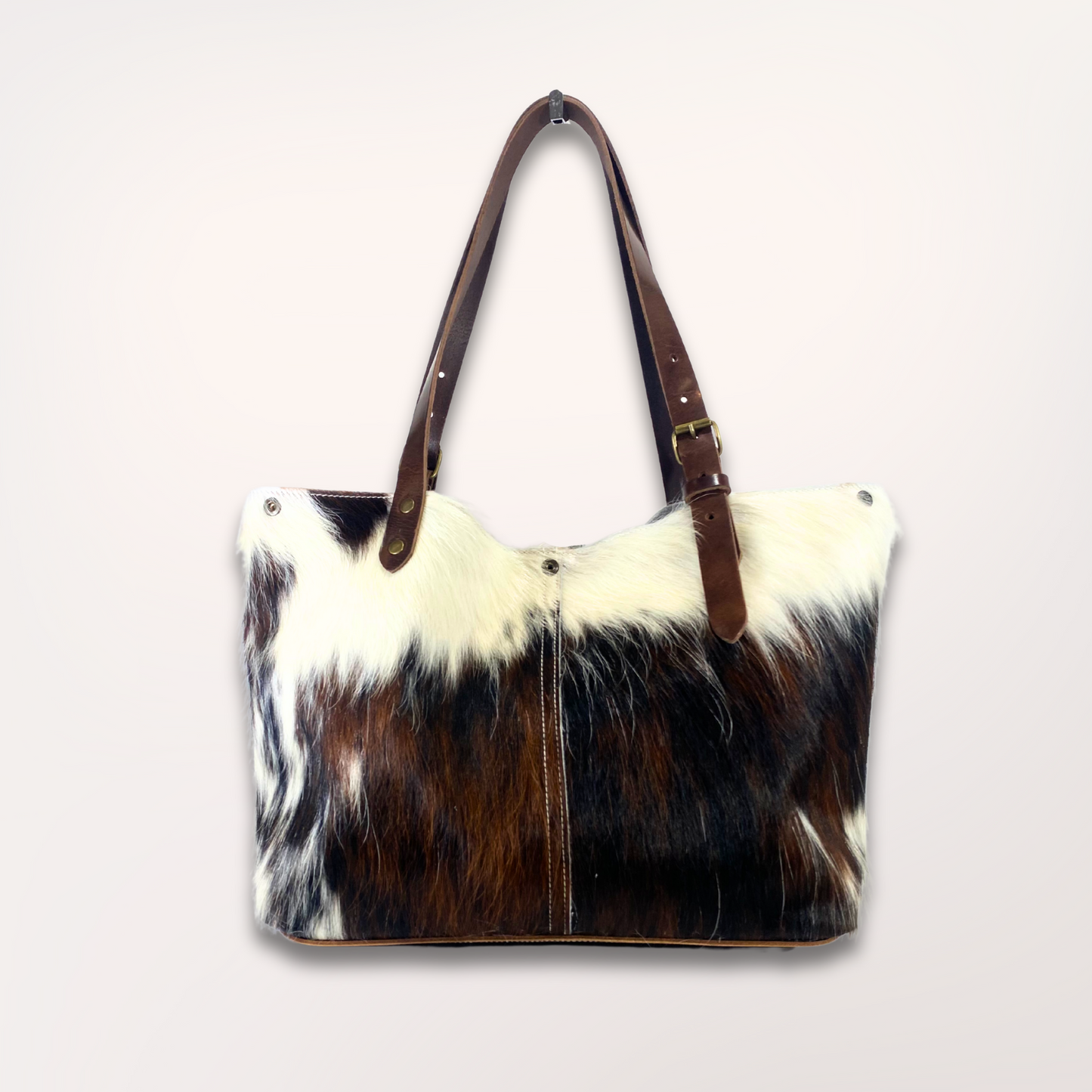 SAC CABAS PEAU DE VACHE NATURELLE NORMANDE 27/044
