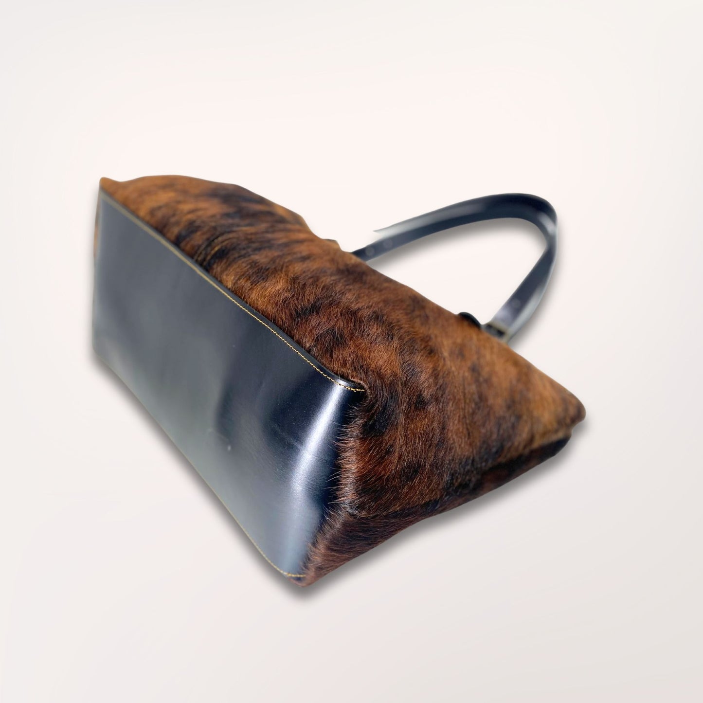 SAC CABAS PEAU DE VACHE NATURELLE NORMANDE #27/108