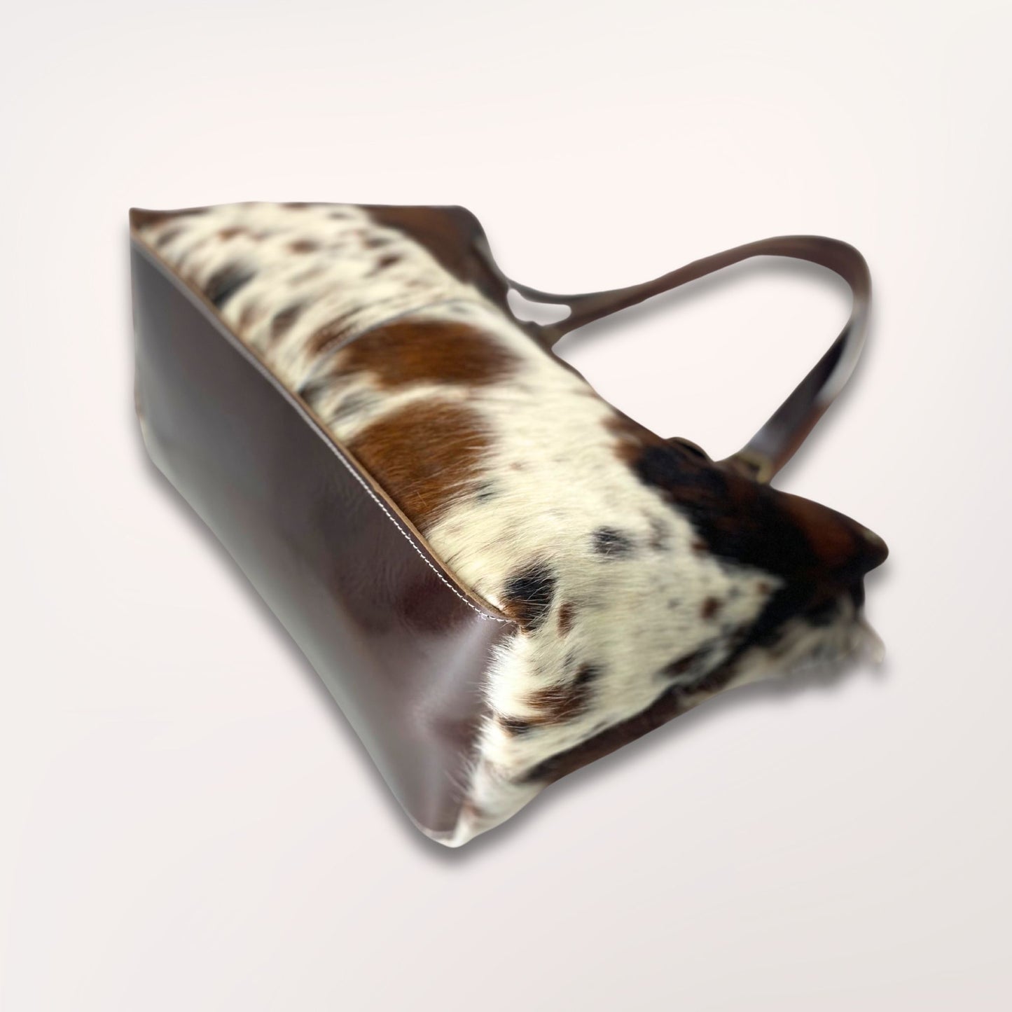 SAC CABAS PEAU DE VACHE NATURELLE NORMANDE #27/114