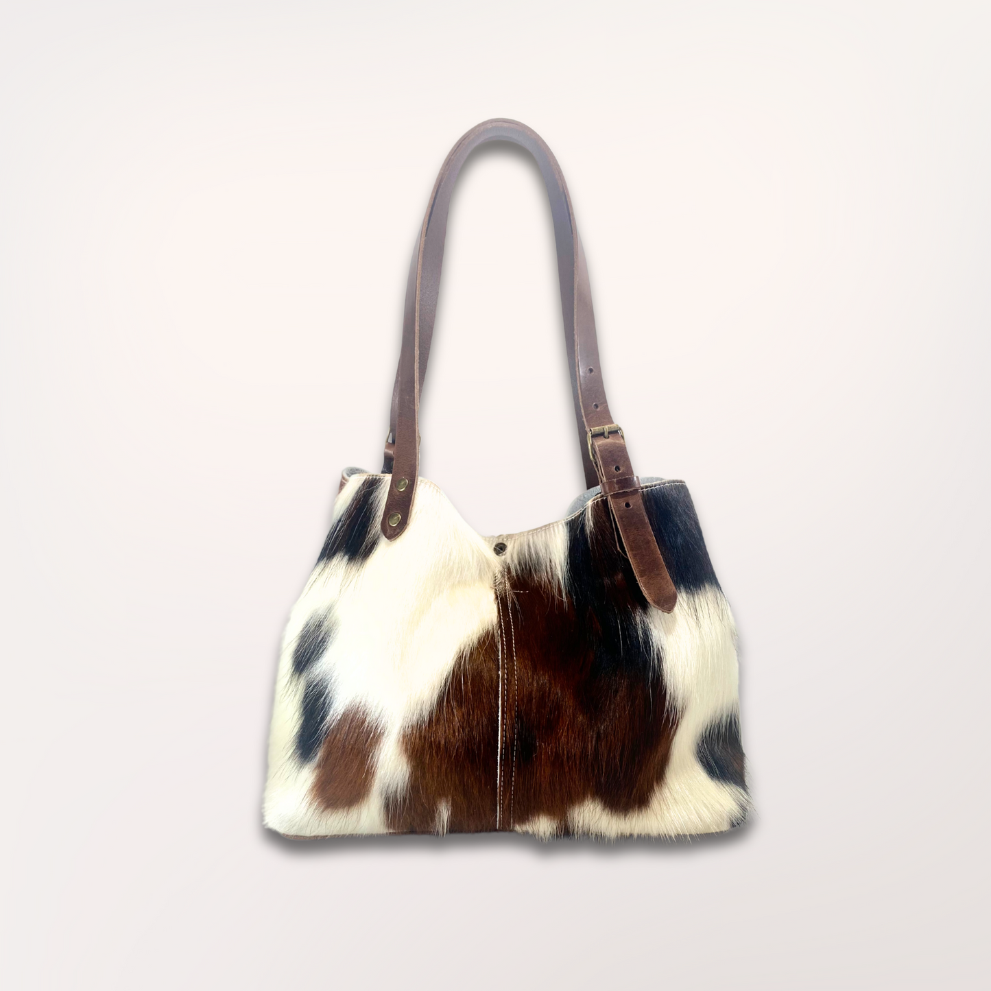 SAC CABAS PEAU DE VACHE NATURELLE NORMANDE 20