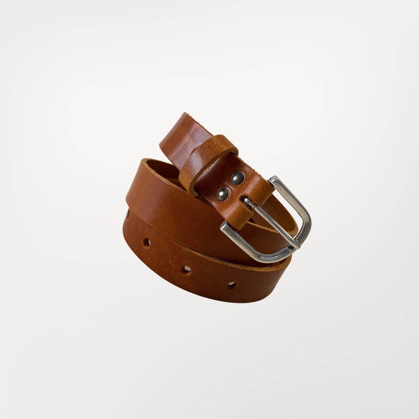CEINTURE CUIR MARRON COGNAC 3 cm - Labossa Atelier