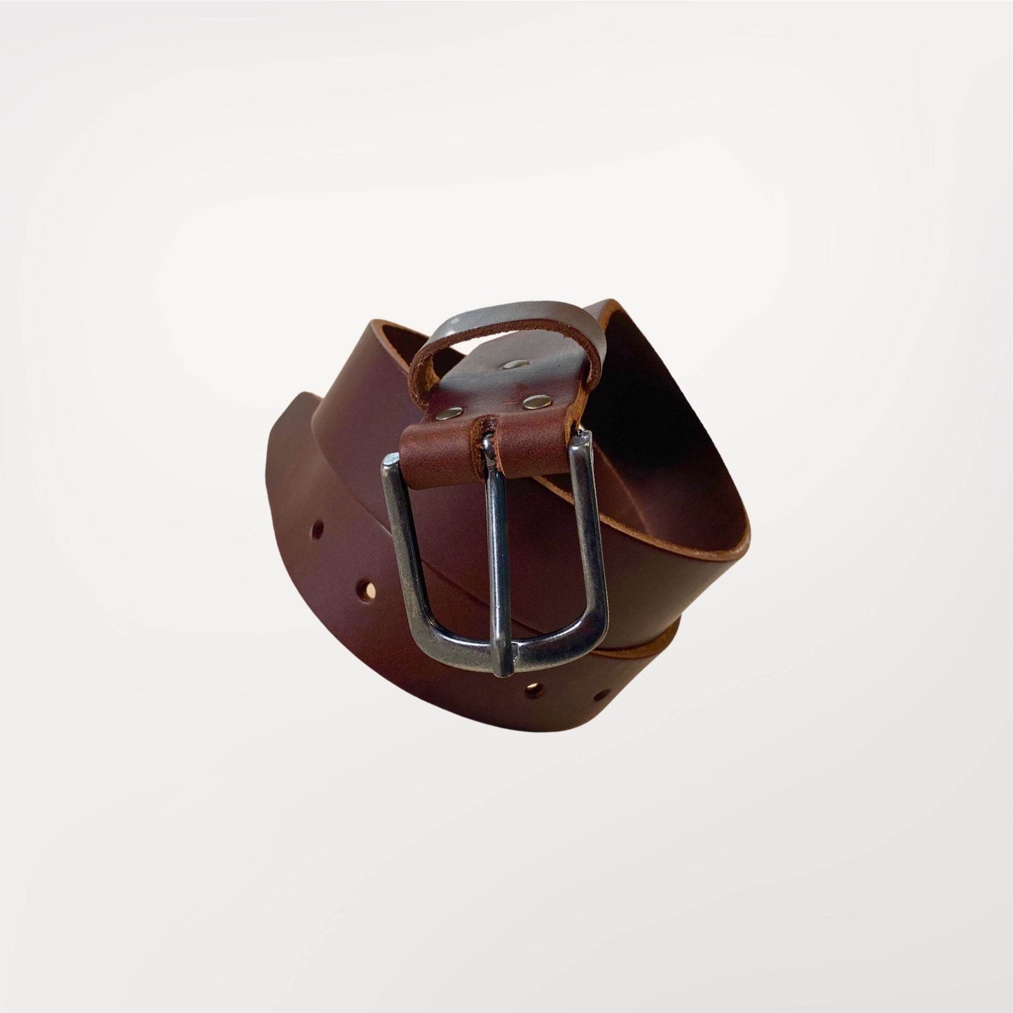 CEINTURE CUIR MARRON CHOCOLAT 4 cm - Labossa Atelier