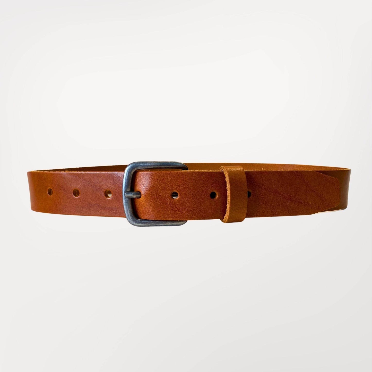 CEINTURE CUIR MARRON COGNAC 4 cm - Labossa Atelier