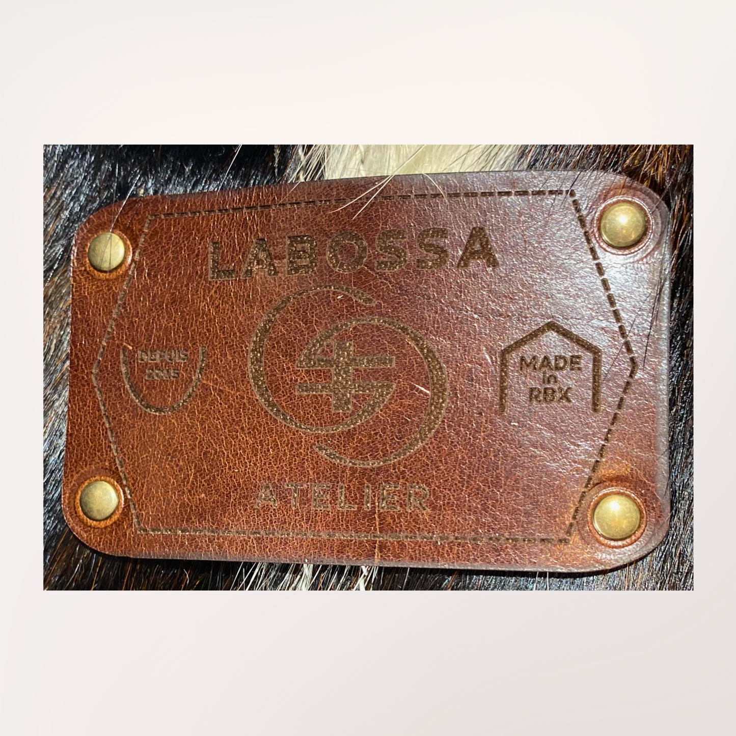 SAC CABAS PEAU DE VACHE NATURELLE NORMANDE 17