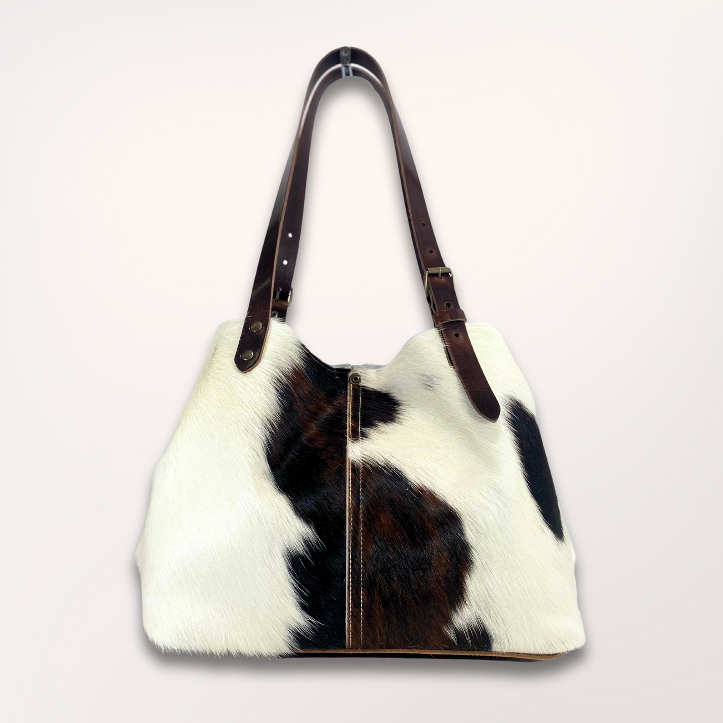SAC CABAS PEAU DE VACHE NATURELLE NORMANDE #27/047