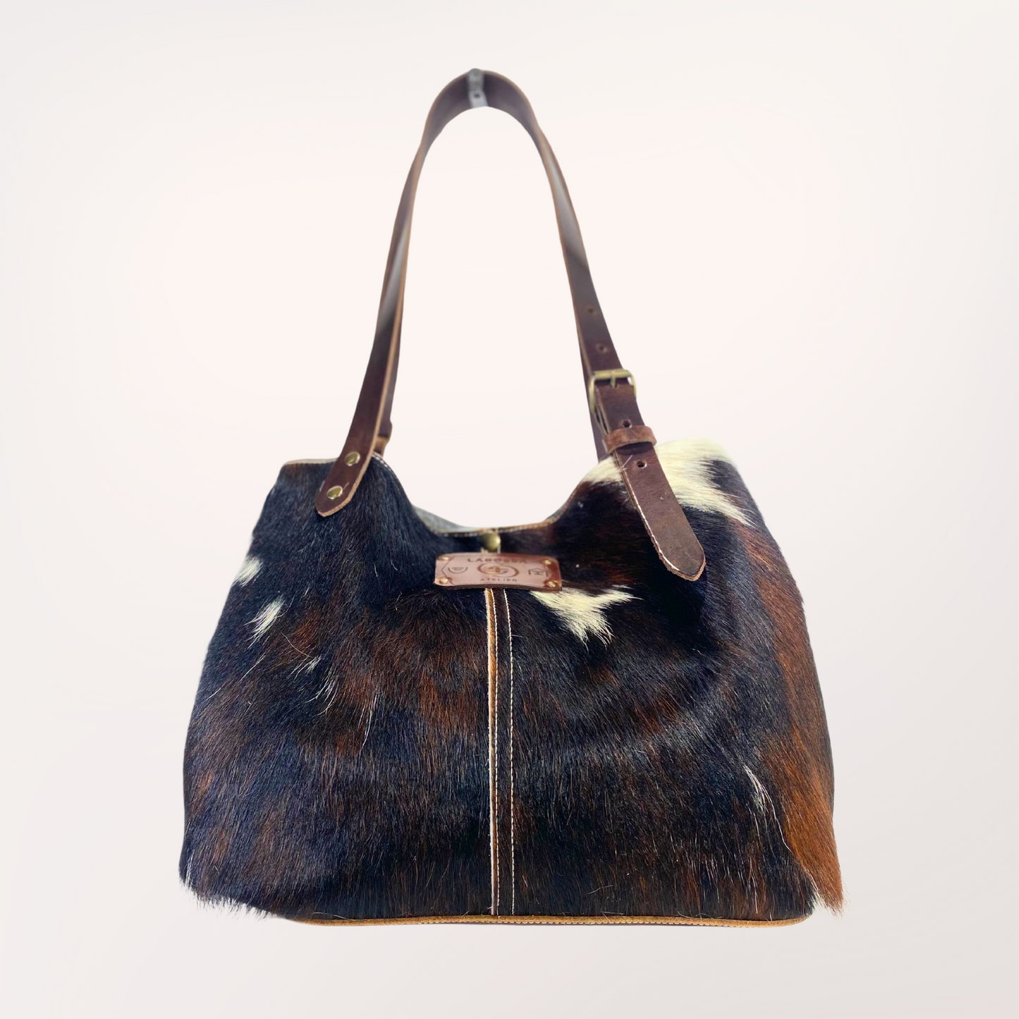 SAC CABAS PEAU DE VACHE NATURELLE NORMANDE #27/048