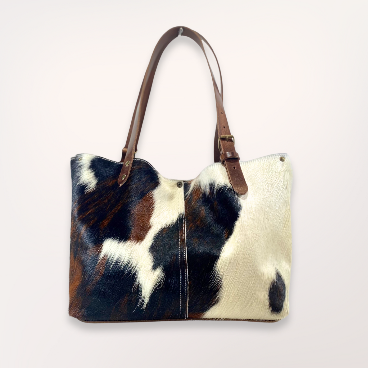 SAC CABAS PEAU DE VACHE NATURELLE NORMANDE 17