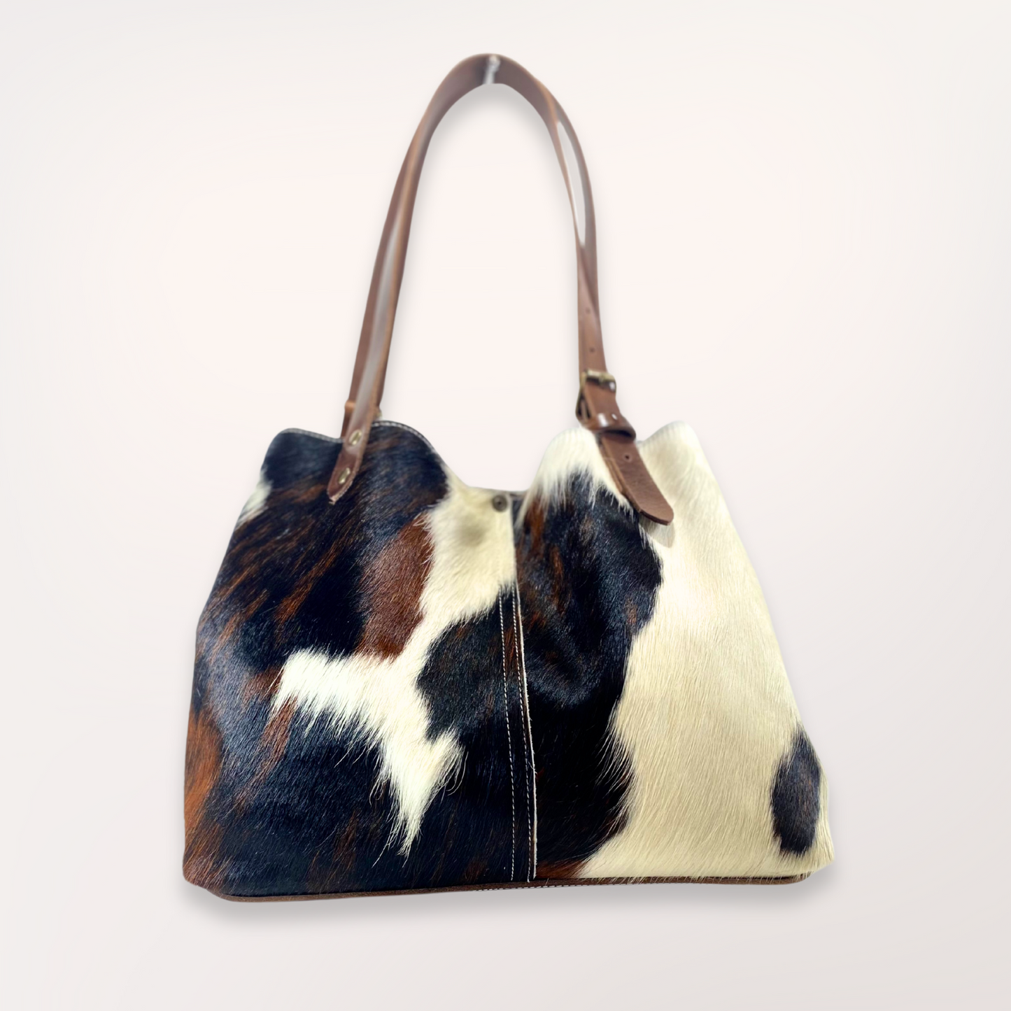 SAC CABAS PEAU DE VACHE NATURELLE NORMANDE 17