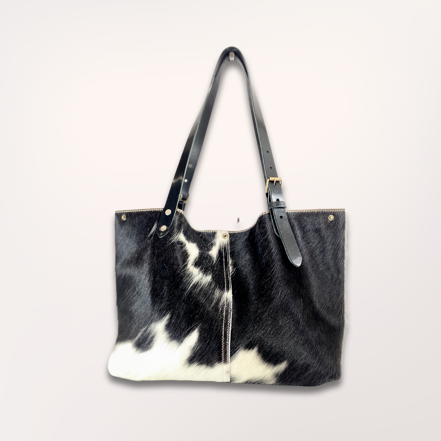 SAC CABAS PEAU DE VACHE HOLSTEIN 13/037