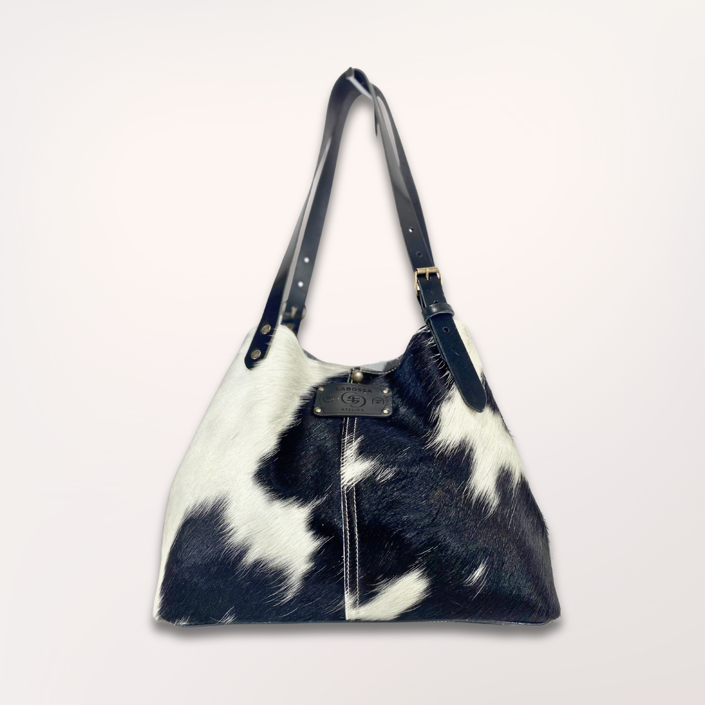 SAC CABAS PEAU DE VACHE HOLSTEIN 13/037