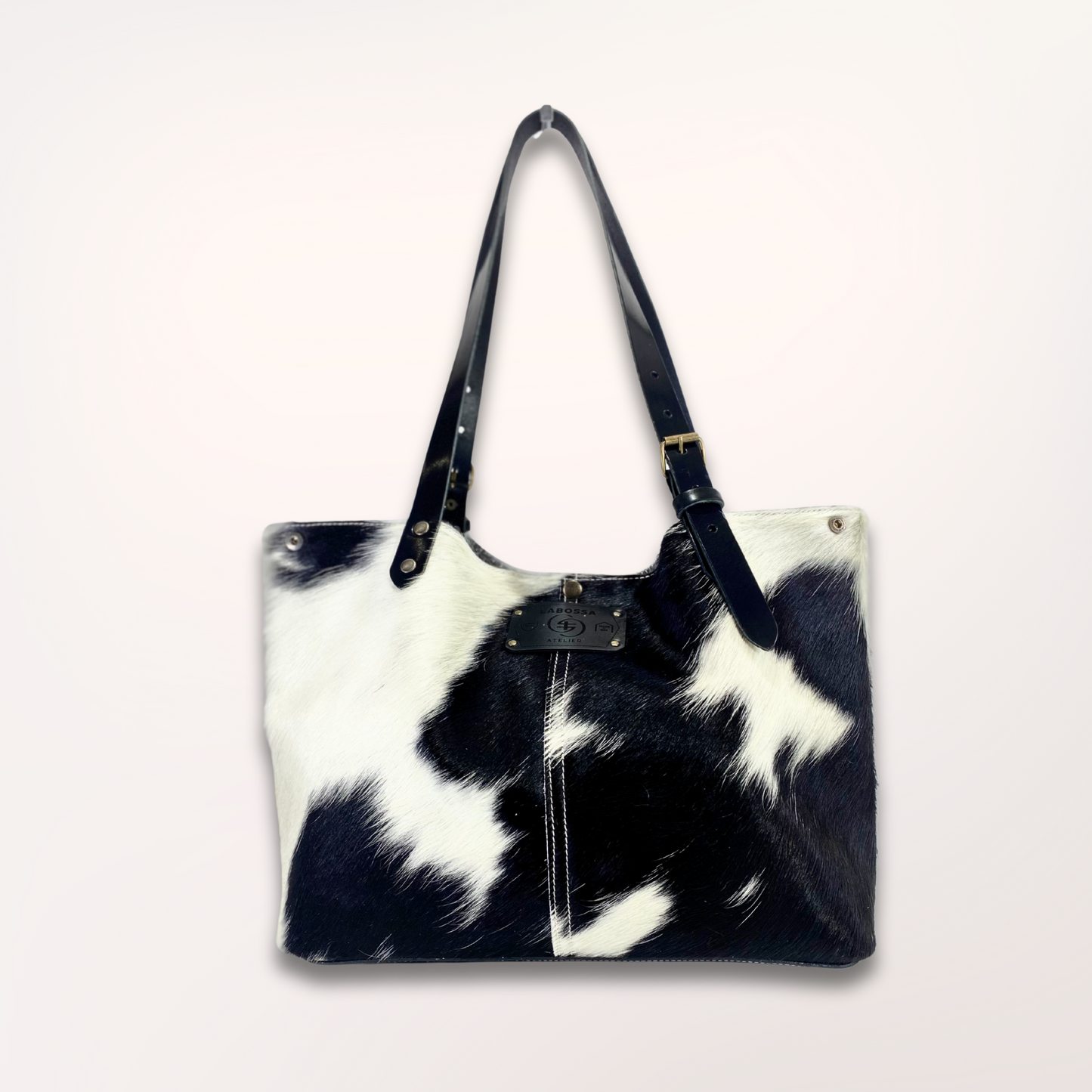 SAC CABAS PEAU DE VACHE HOLSTEIN 13/037