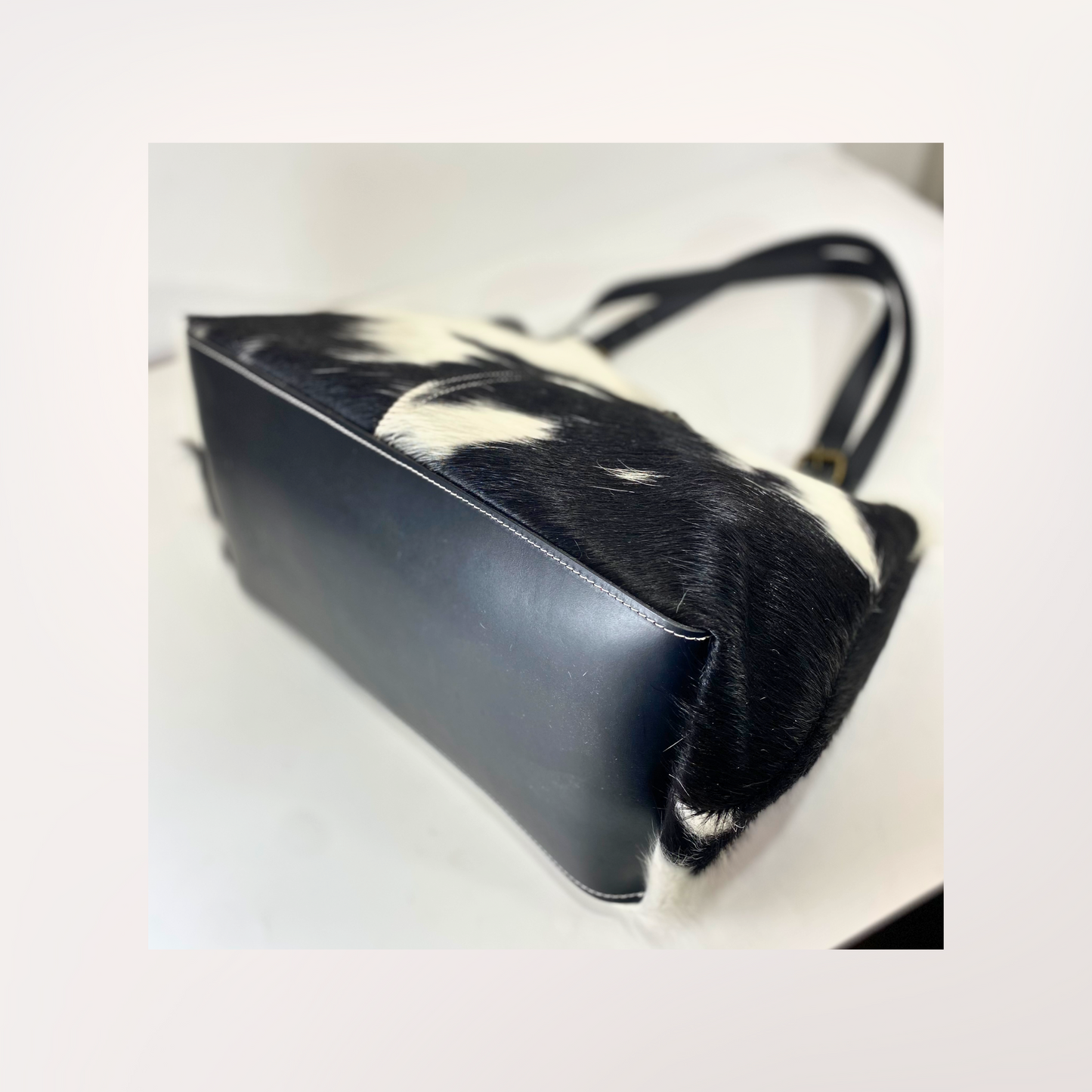 SAC CABAS PEAU DE VACHE HOLSTEIN 13/037