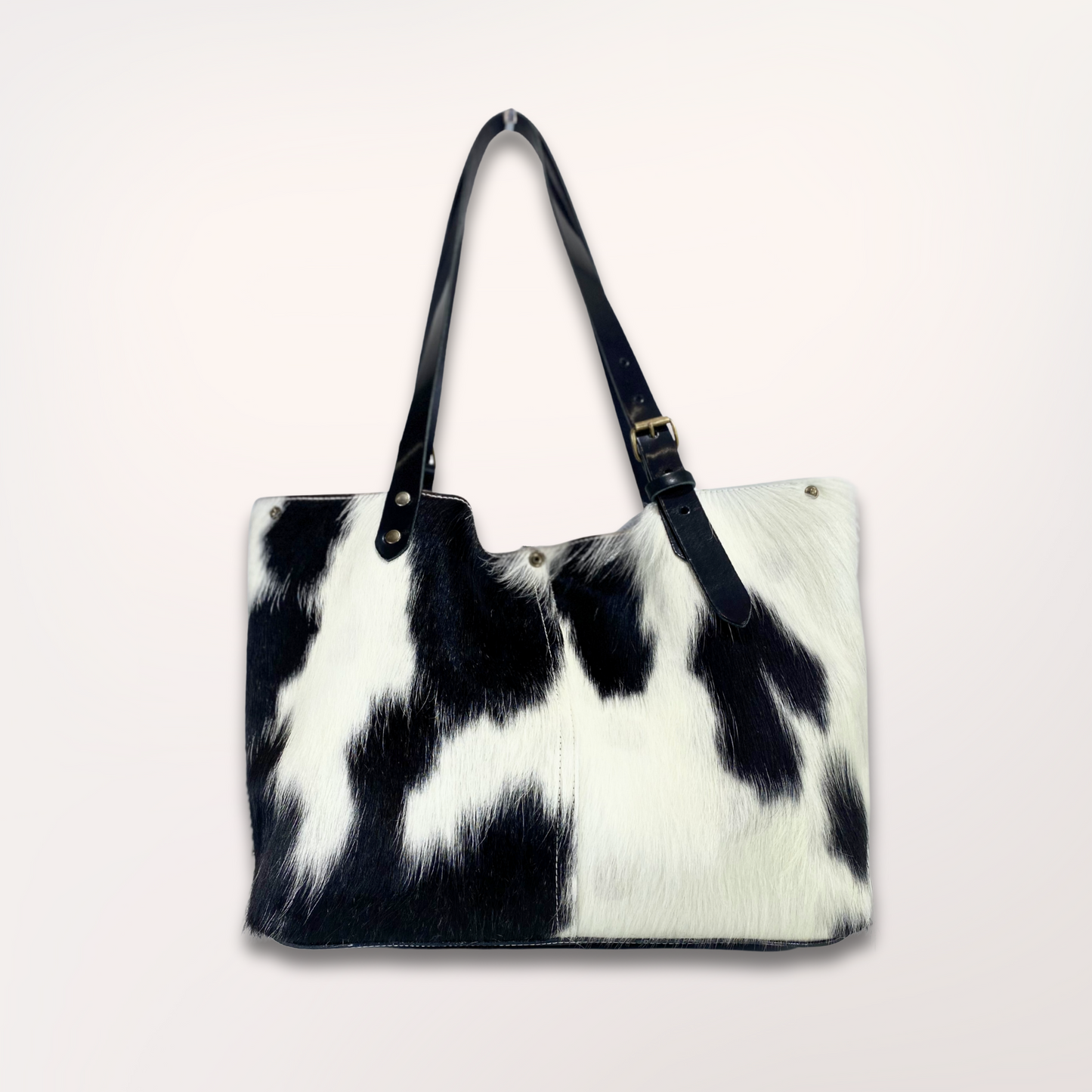SAC CABAS PEAU DE VACHE HOLSTEIN 13/038