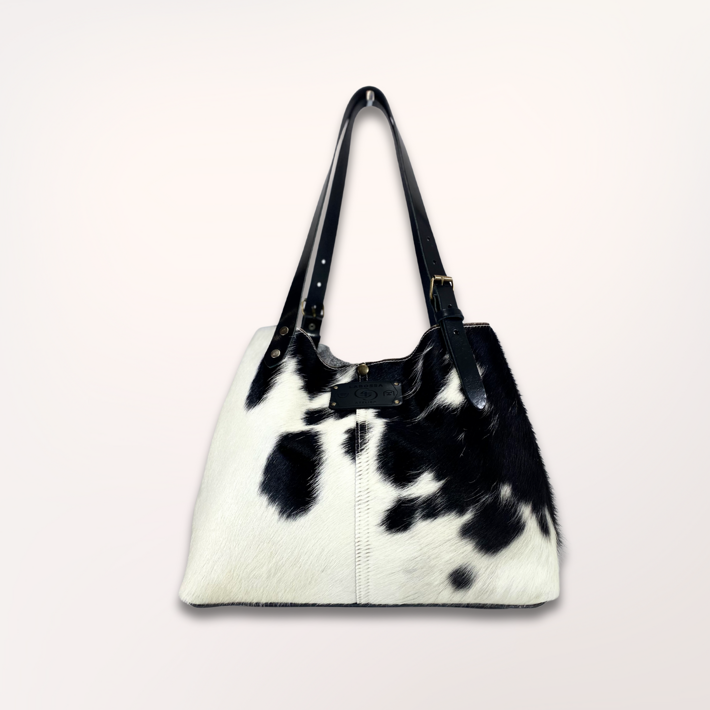 SAC CABAS PEAU DE VACHE HOLSTEIN 13/038