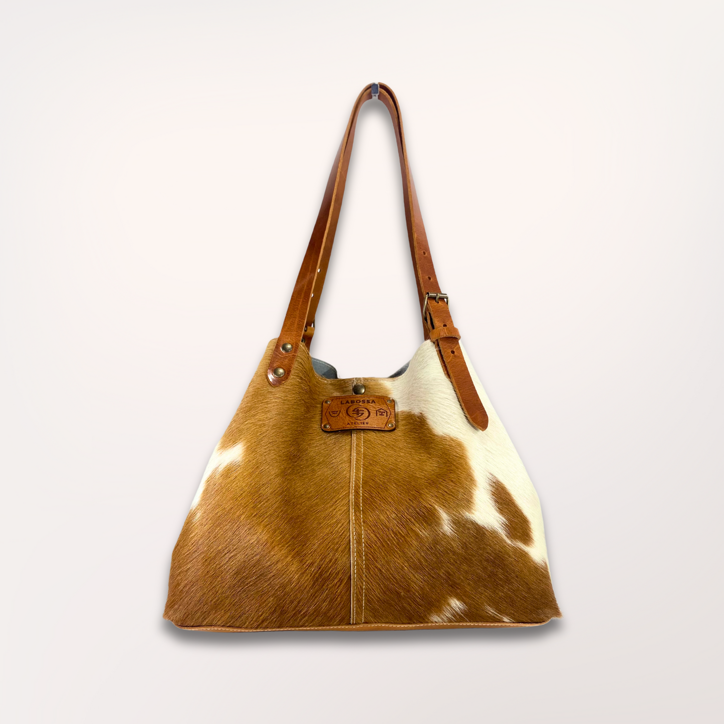 SAC CABAS PEAU DE VACHE NATURELLE MONTBELIARDE 3