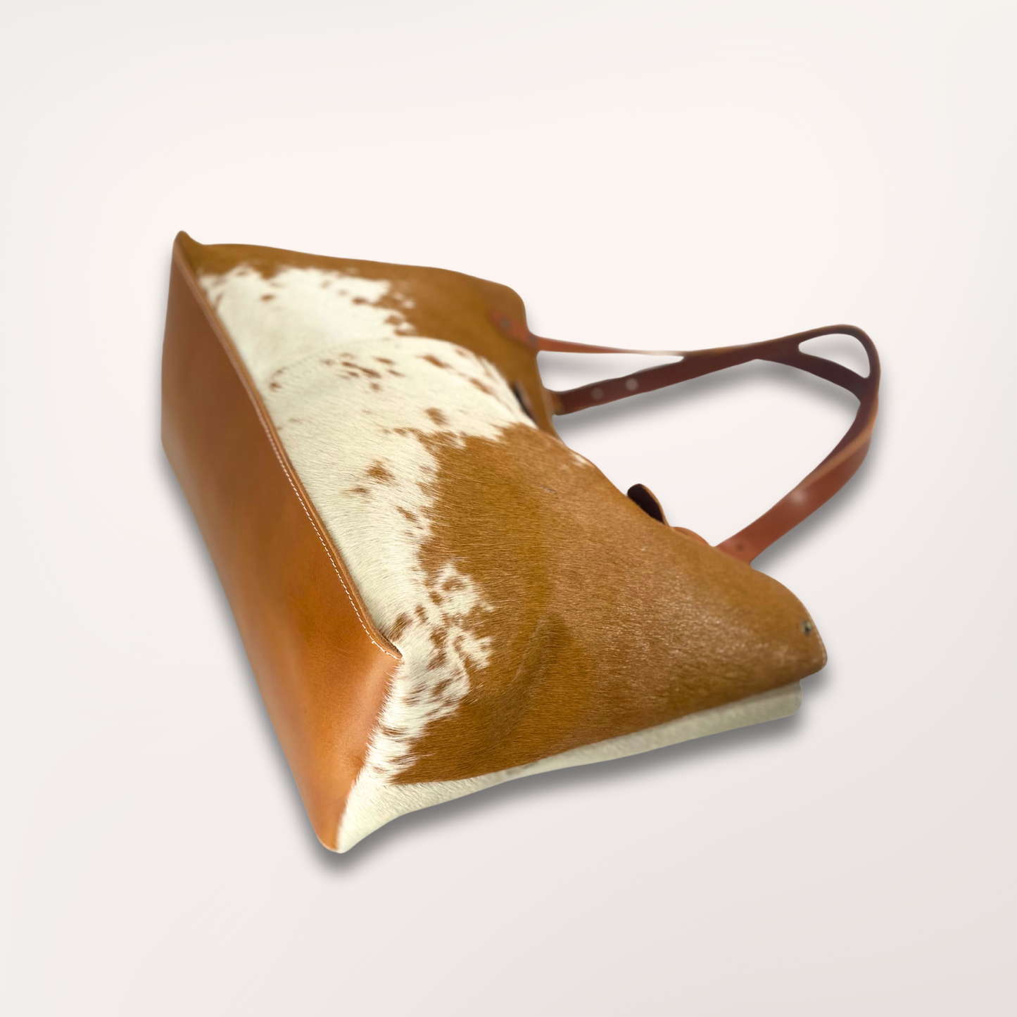 SAC CABAS PEAU DE VACHE NATURELLE MONTBELIARDE #27/088