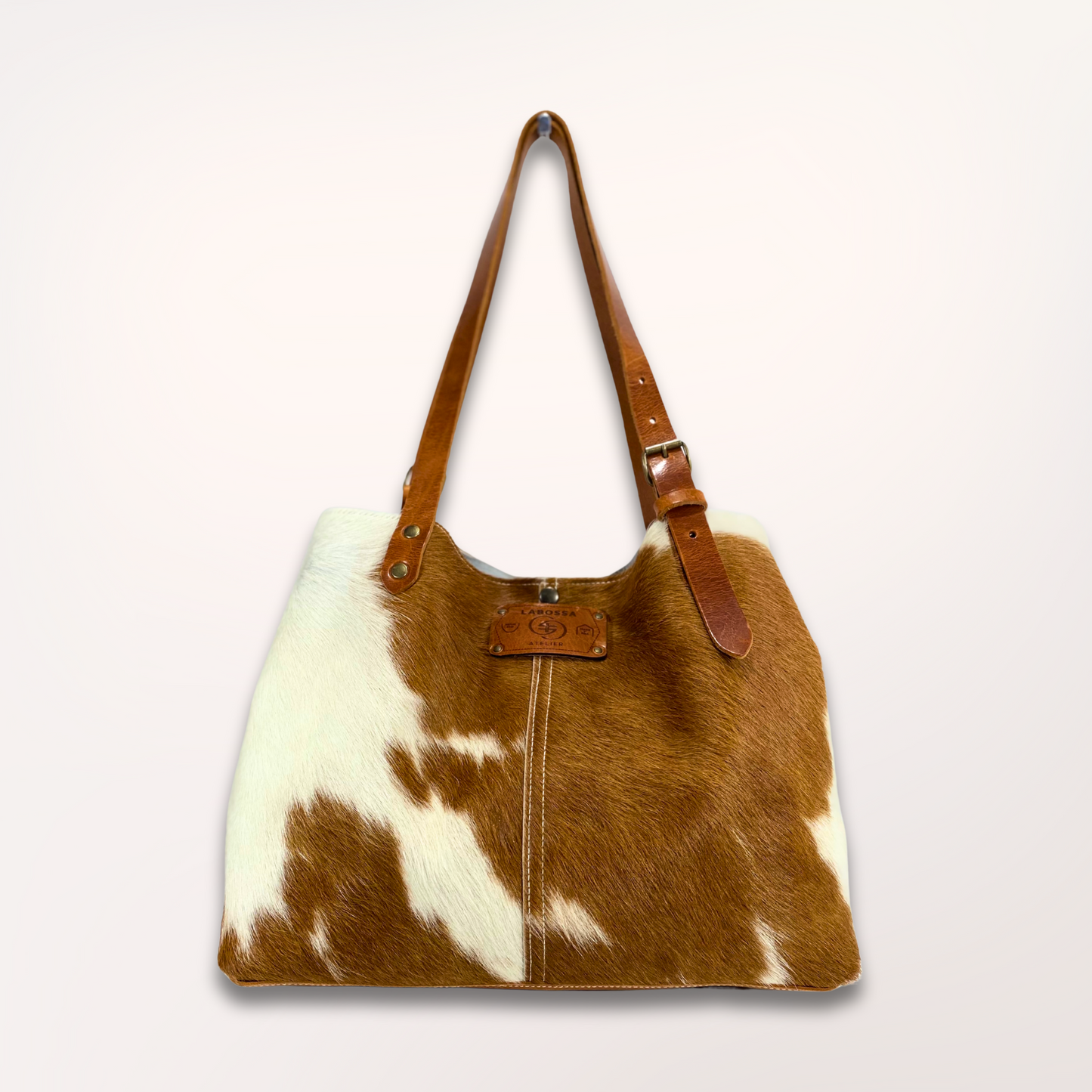 SAC CABAS PEAU DE VACHE NATURELLE MONTBELIARDE 27/025