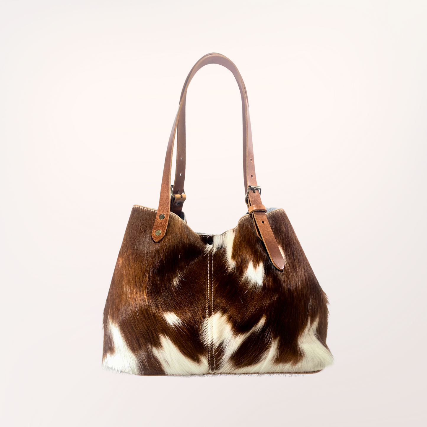 SAC CABAS PEAU DE VACHE NATURELLE MONTBELIARDE 2