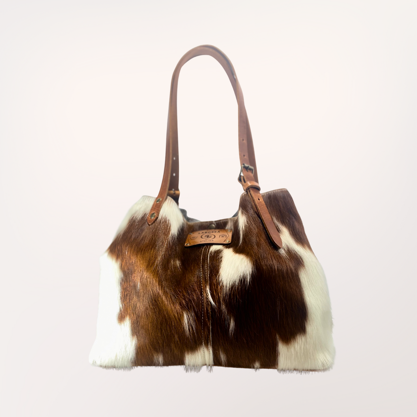 SAC CABAS PEAU DE VACHE NATURELLE MONTBELIARDE 2